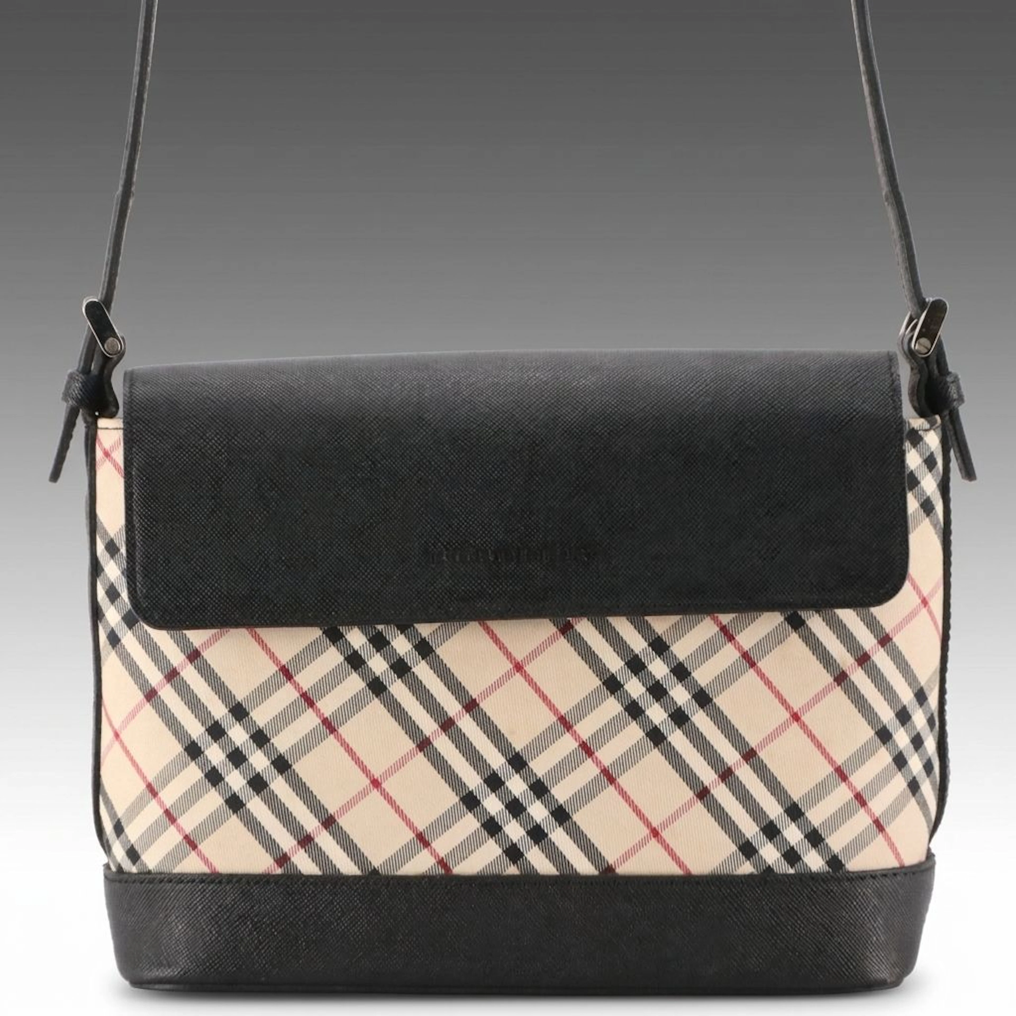 Burberry Crossbody Bag in Nova Check Canvas and Saffiano Leather