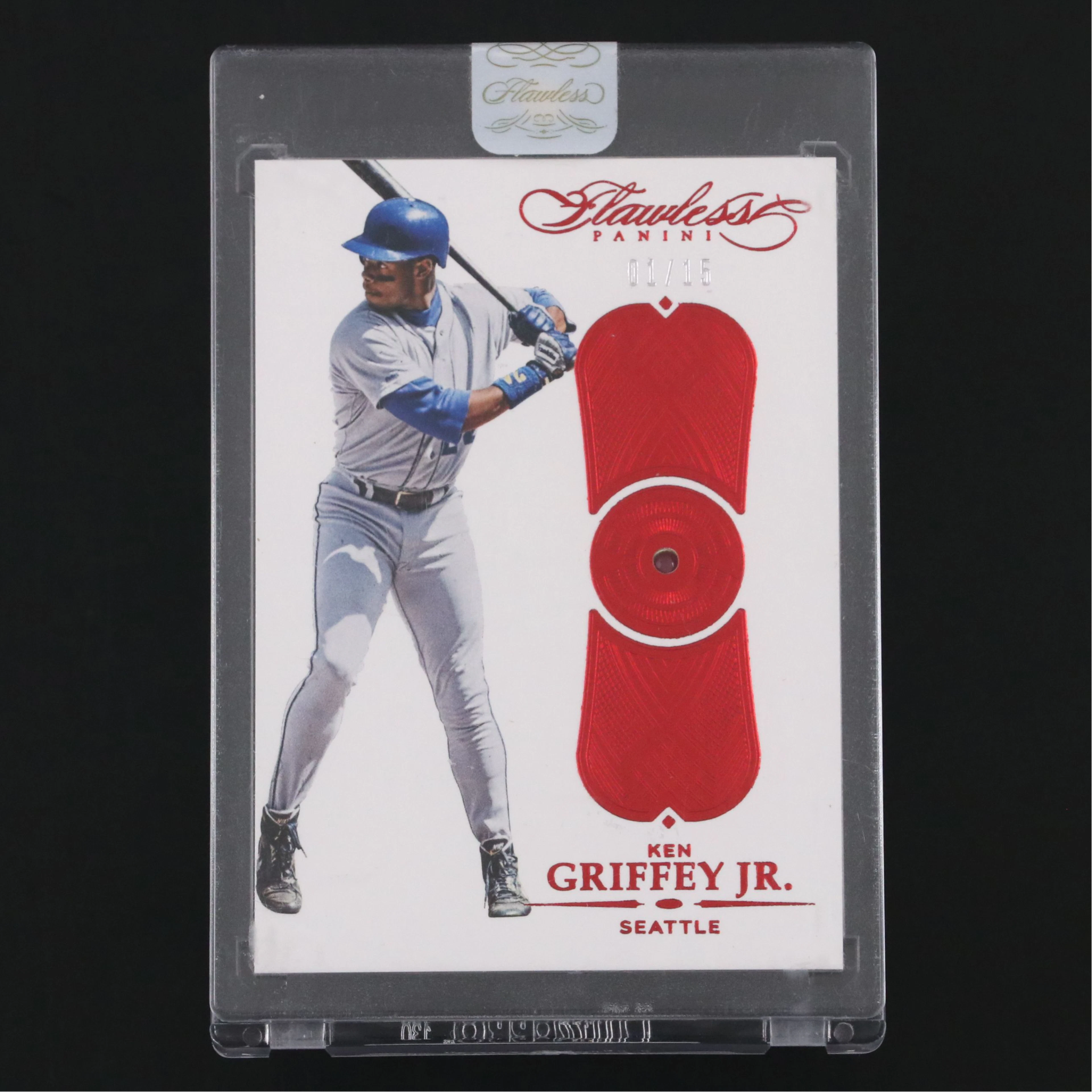 2017 Flawless Ken Griffey Jr. Ruby Baseball Card No. 01/15
