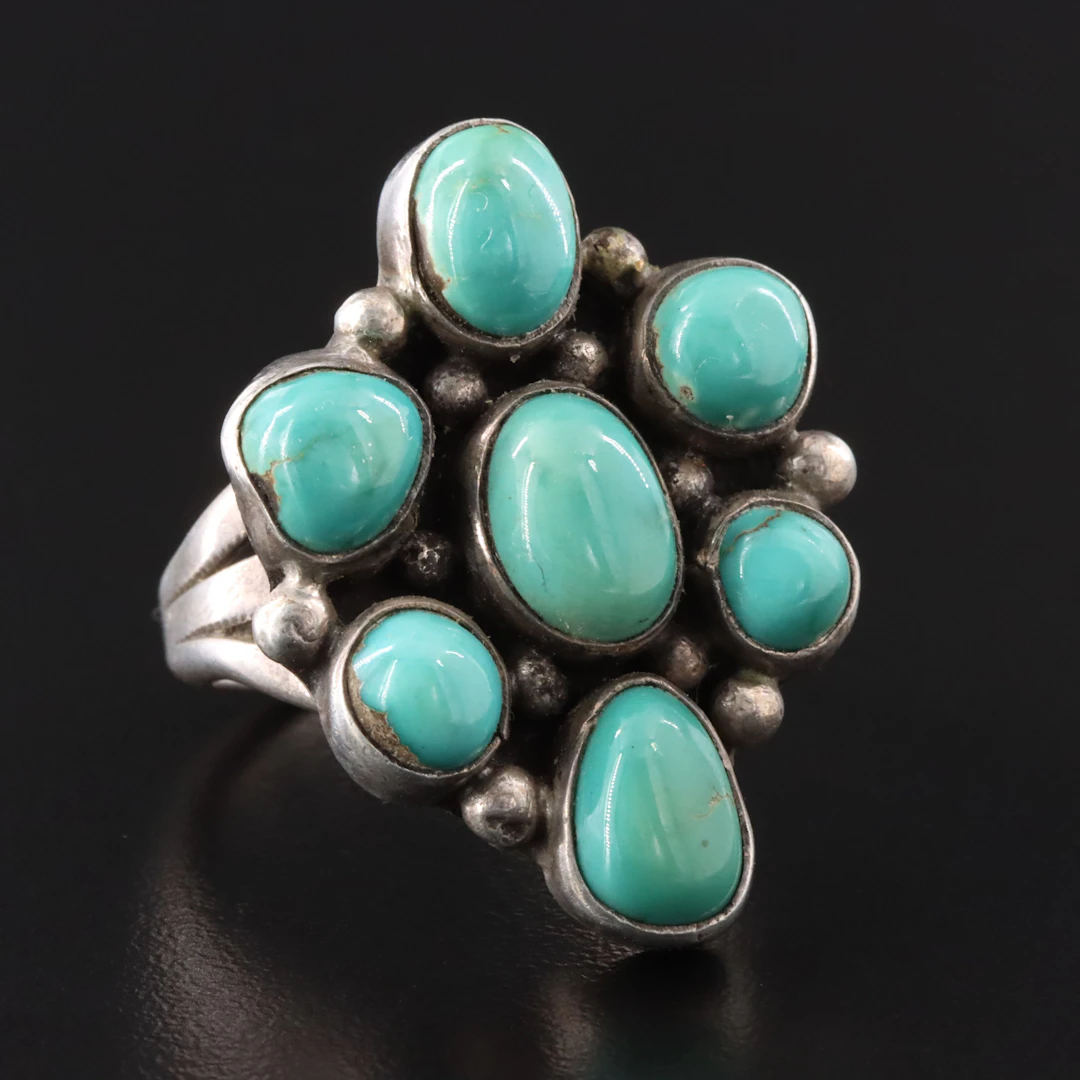 Southwestern Sterling Turquoise Ring