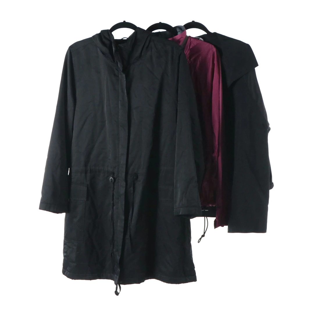 Zoran Silk Open-Front & Eileen Fisher Jackets with The North Face Windbreaker