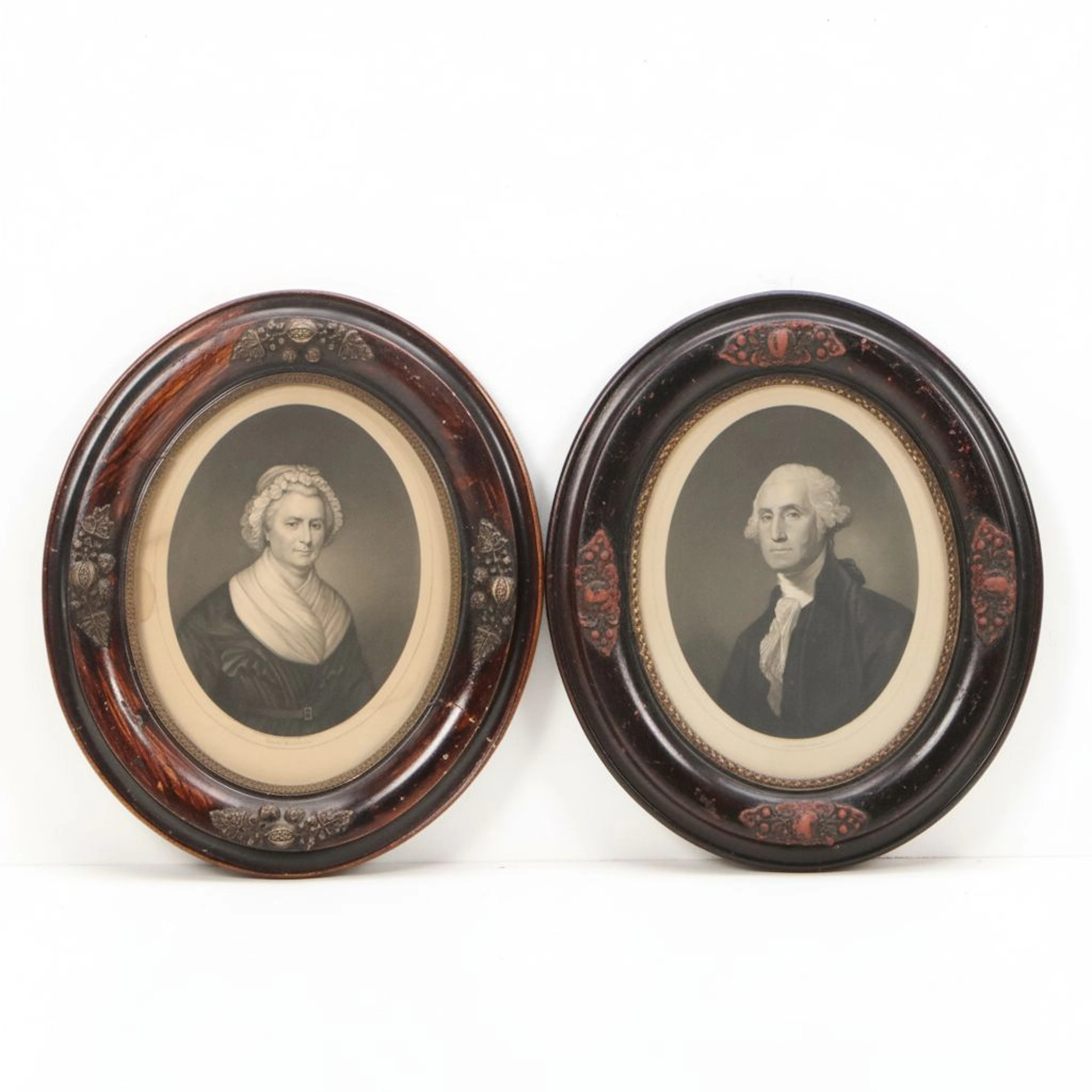 George and Martha Washington Engravings After Gilbert Stuart, 19th Century