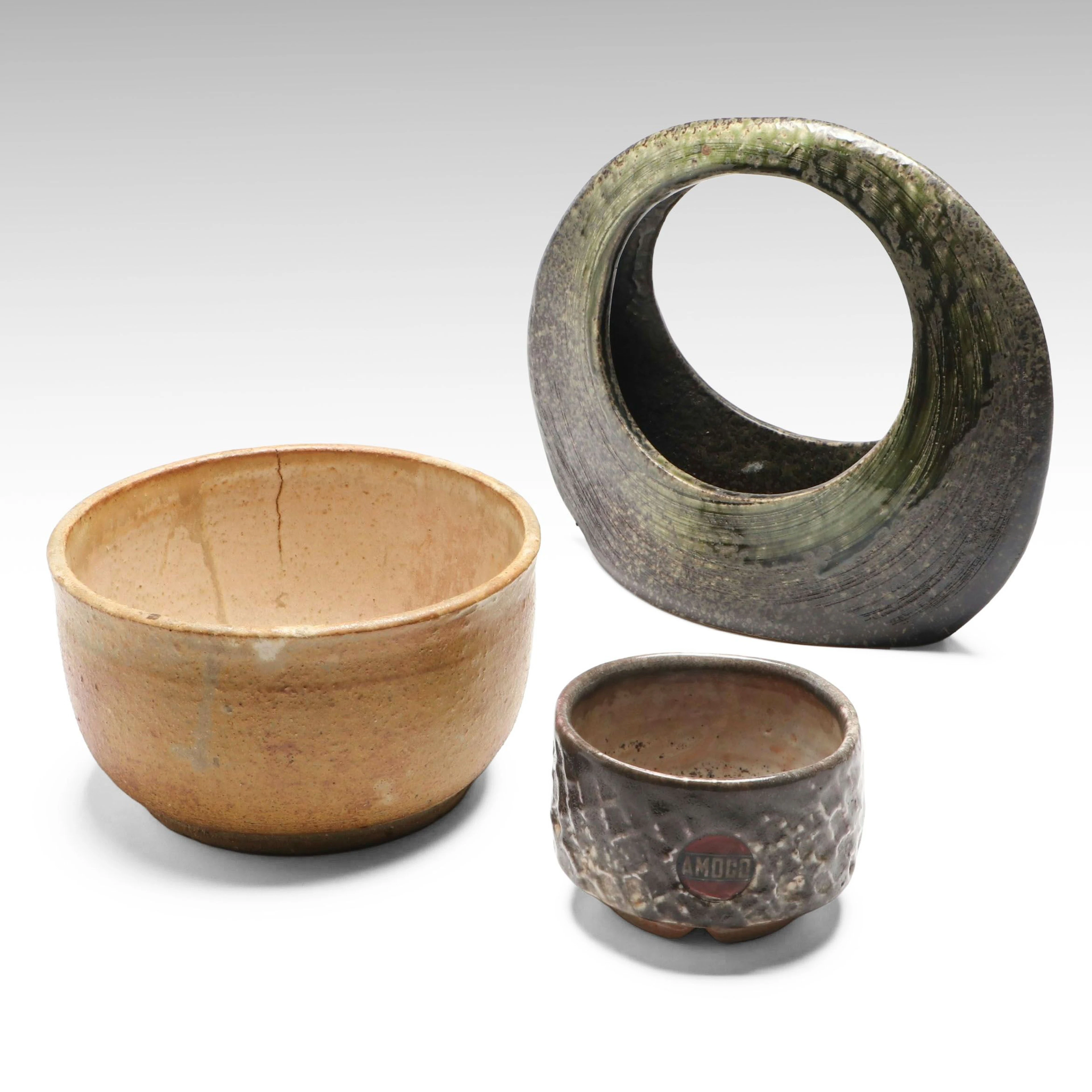 Japanese Ikebana Slab Planter with More Handmade Ceramics