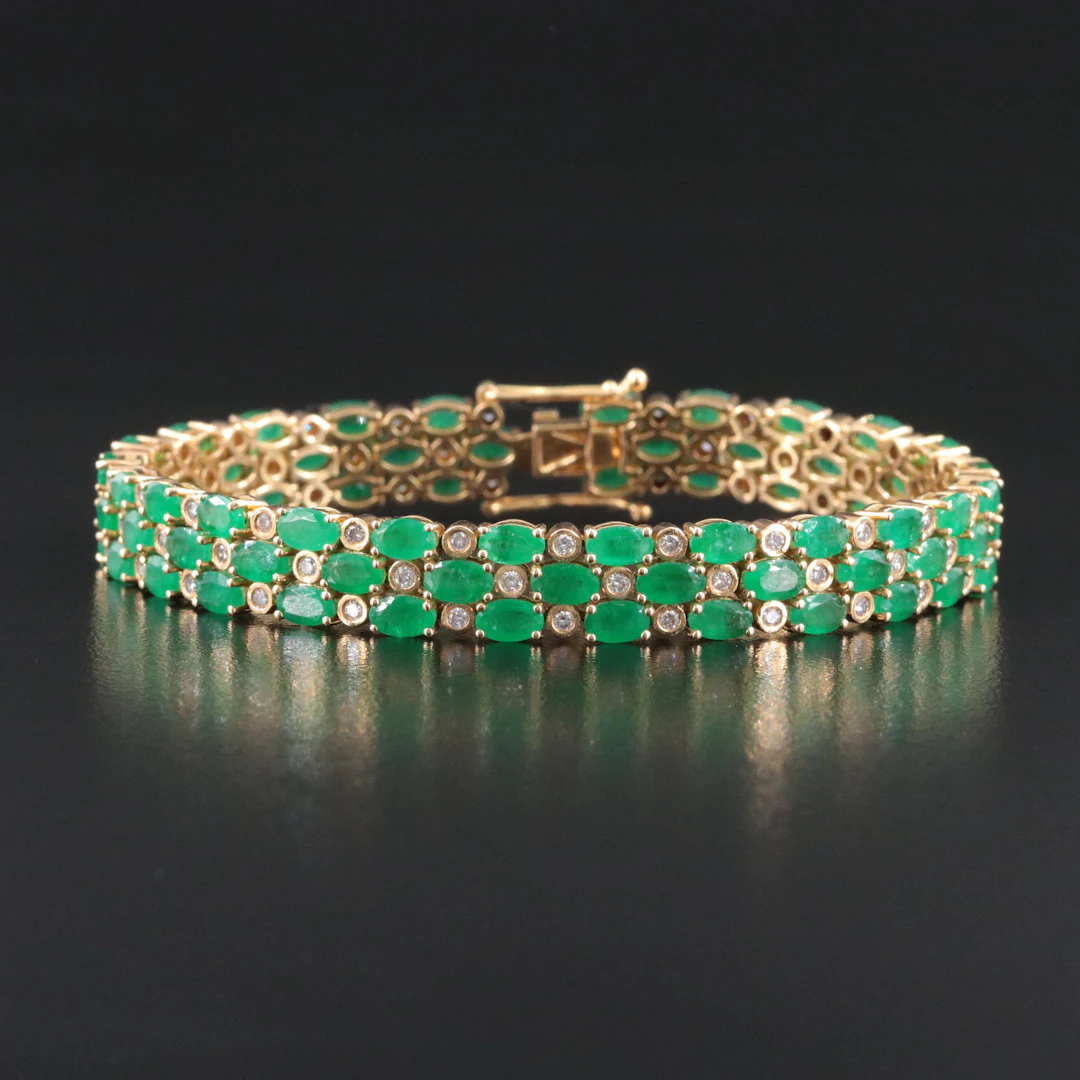 Chromia 18K Emerald and Diamond Bracelet