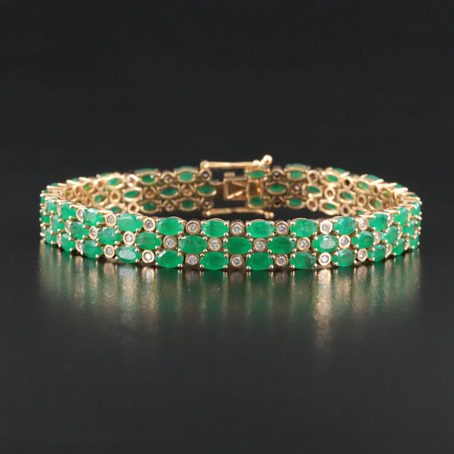 Chromia 18K Emerald and Diamond Bracelet