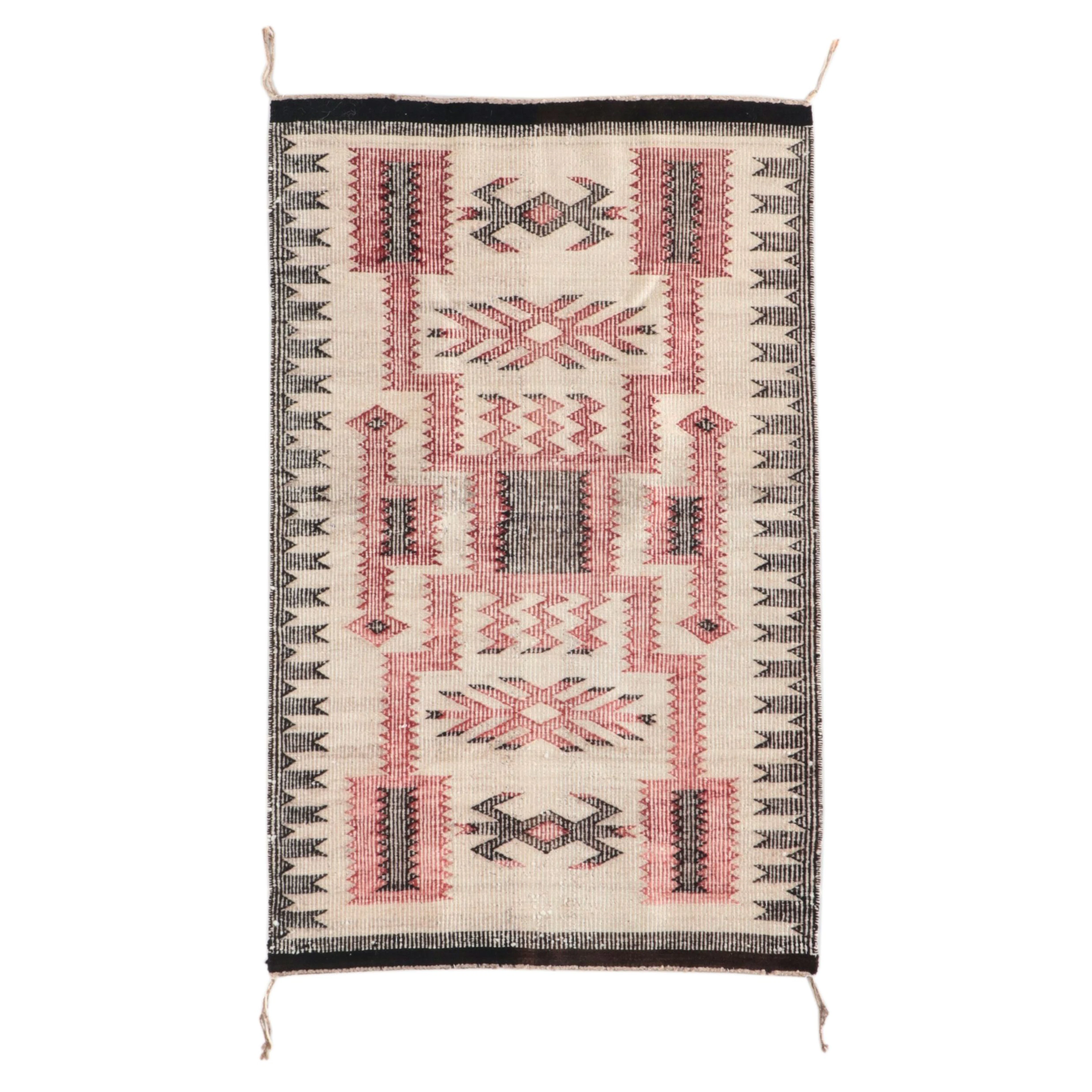3'1 x 5' Handwoven Navajo "Coal Mine Mesa" Area Rug, Circa 1980
