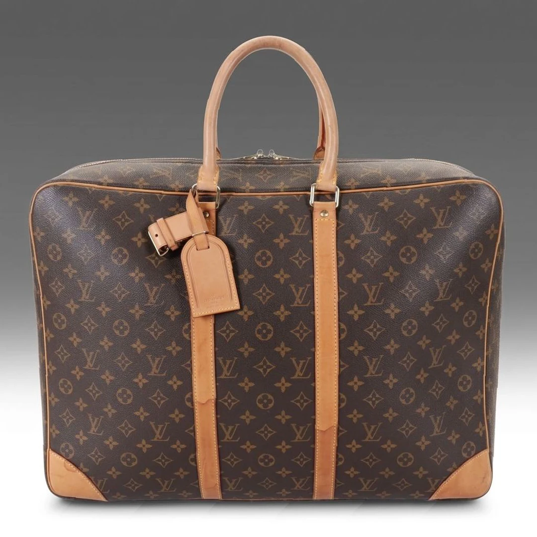 Louis Vuitton Sirius 50 Soft-Side Suitcase in Monogram Canvas/Vachetta Leather