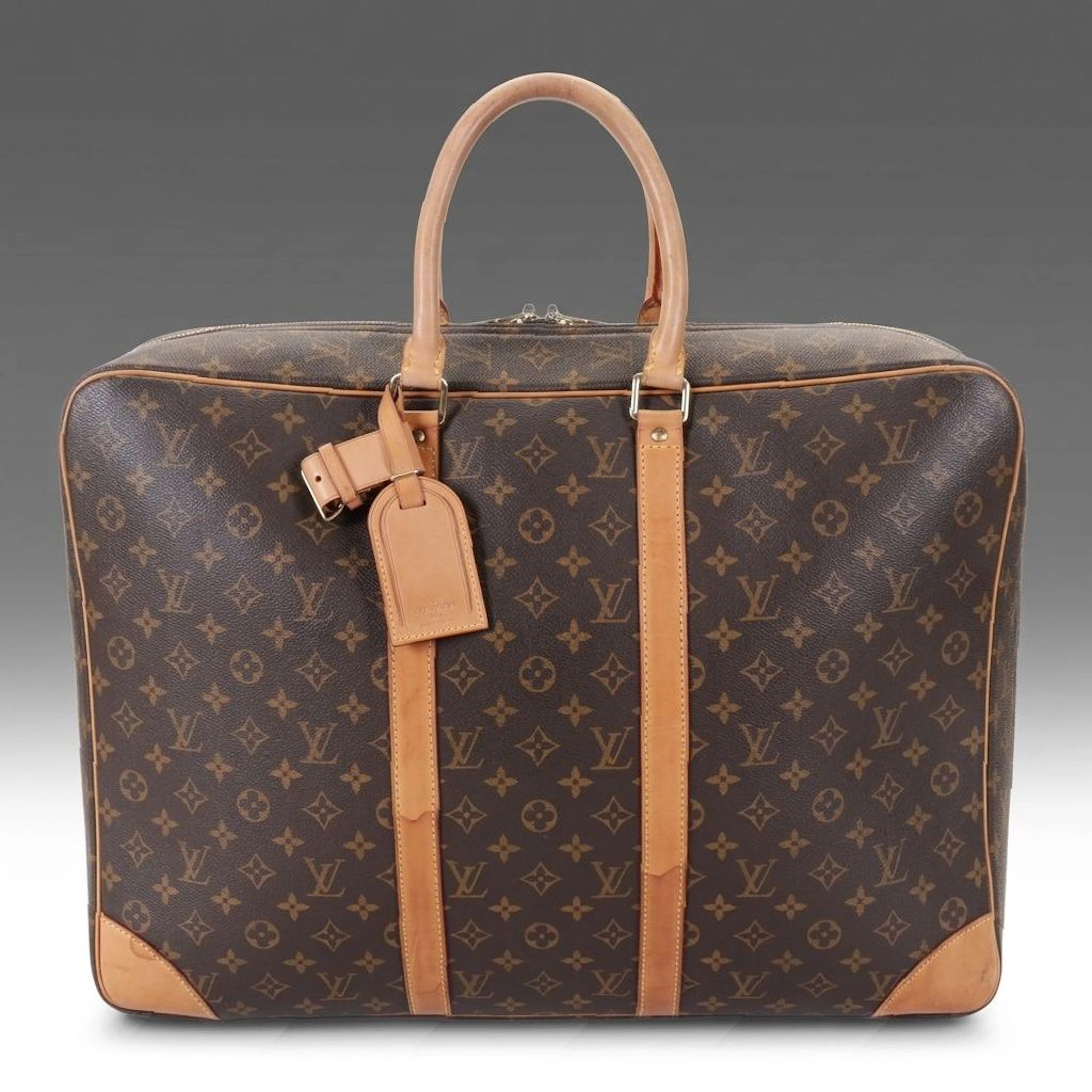 Louis Vuitton Sirius 50 Soft-Side Suitcase in Monogram Canvas/Vachetta Leather