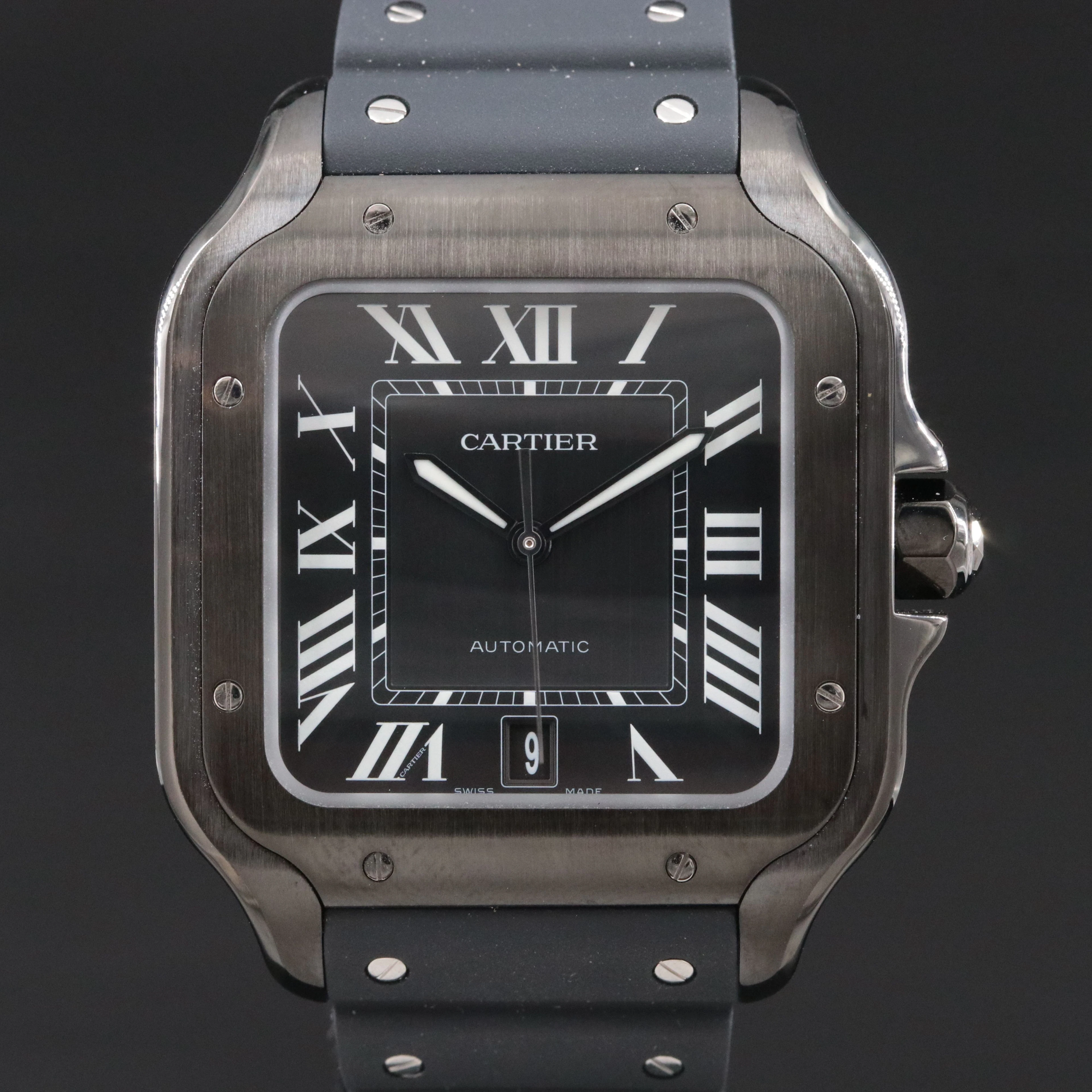 Cartier Santos de Cartier DLC Steel Automatic Watch WSSA0039