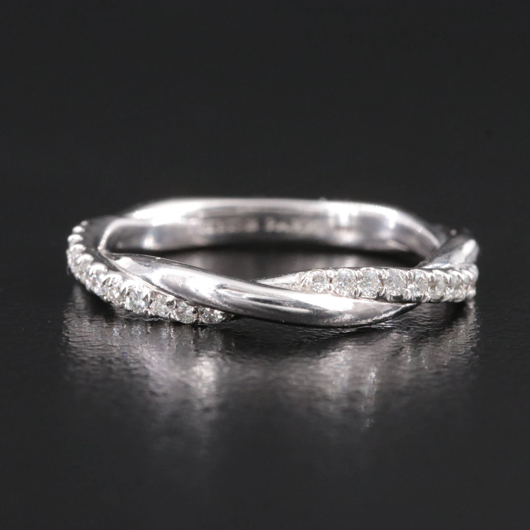 18K Diamond Twist Band