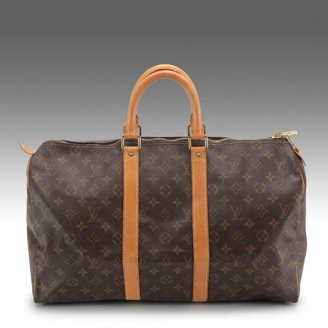 Louis Vuitton Keepall 45 in Monogram Canvas and Vachetta Leather, Vintage