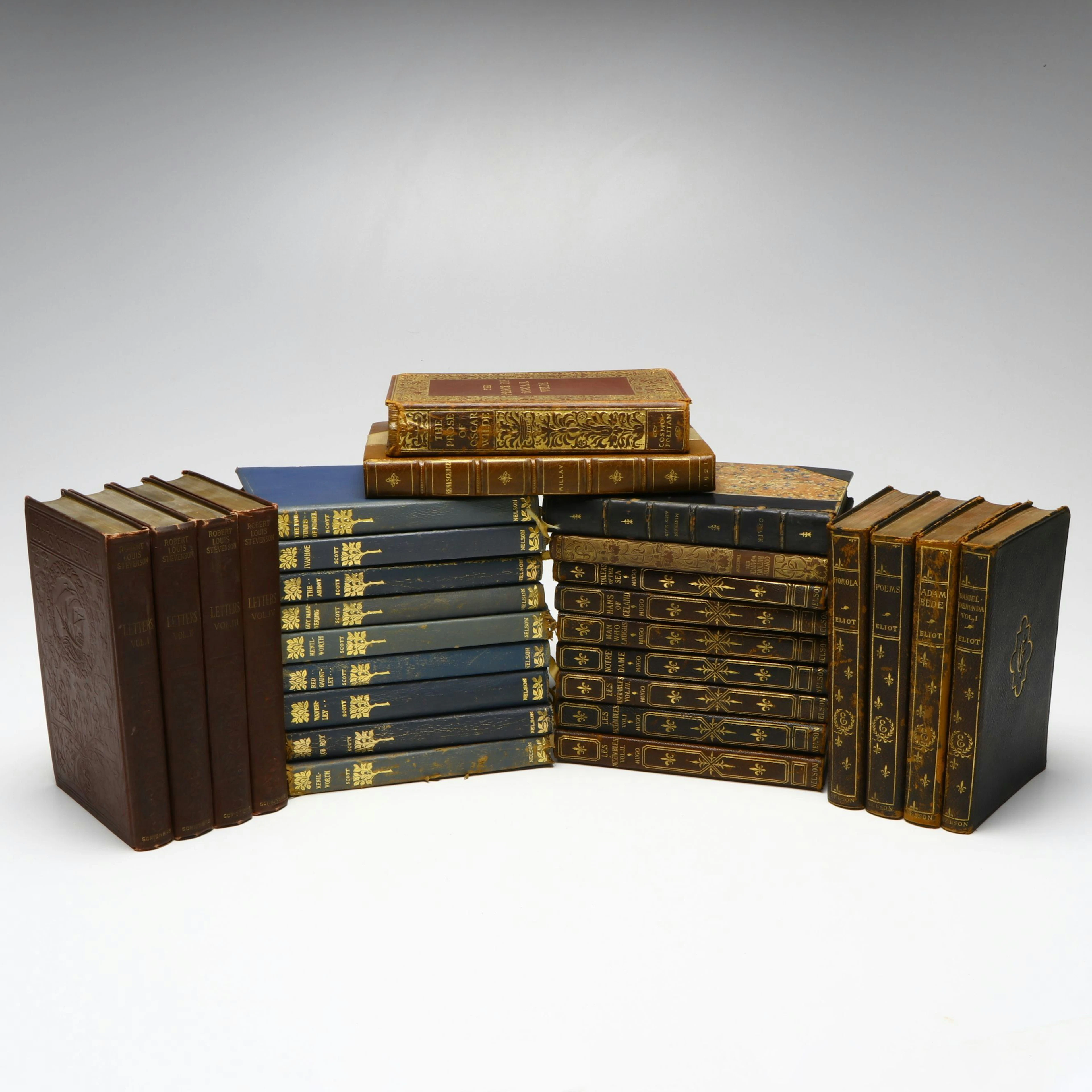 "The Prose of Oscar Wilde," "Renascence and Other Poems," Leather Bound Books