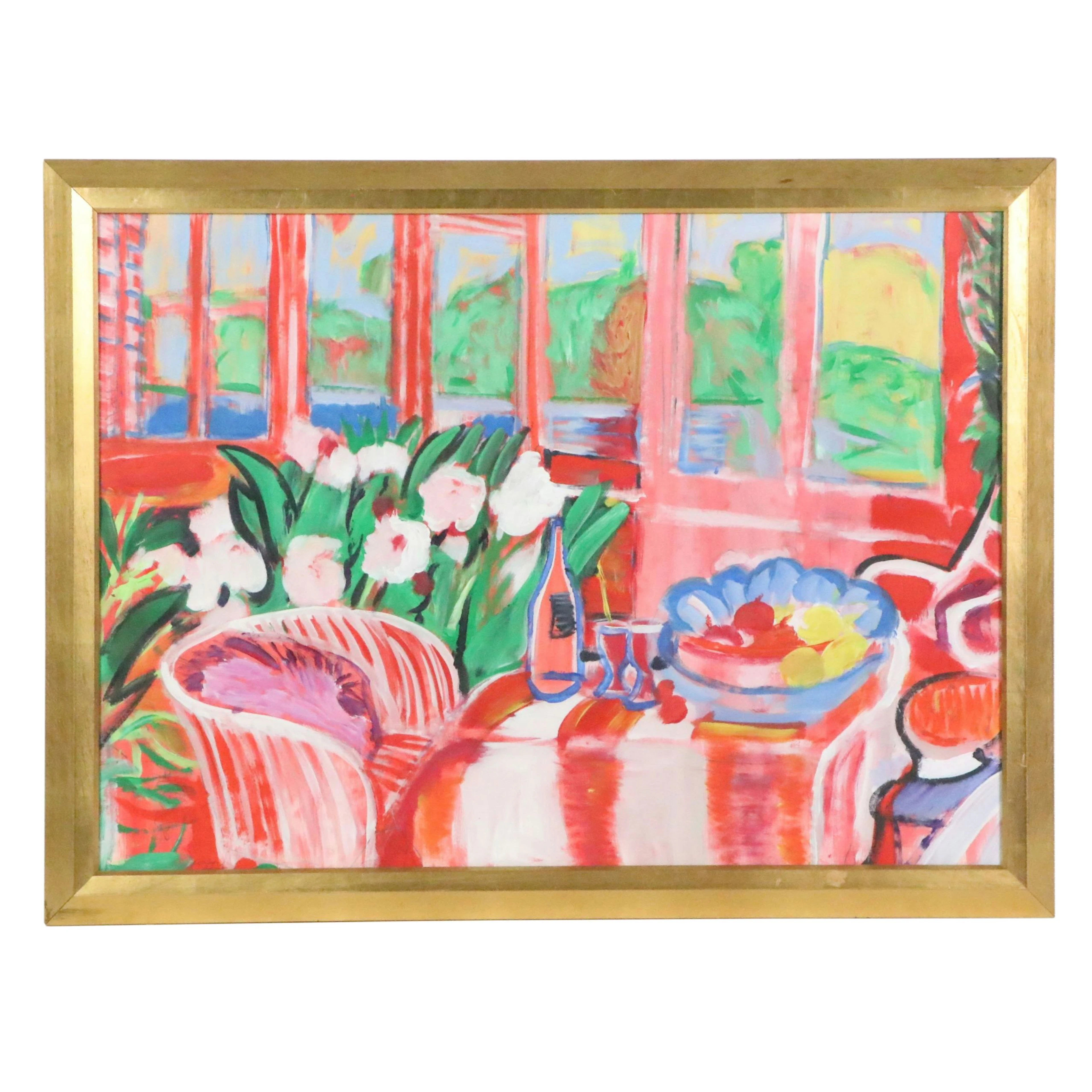 Conley Harris Modernist Still Life Acrylic Painting