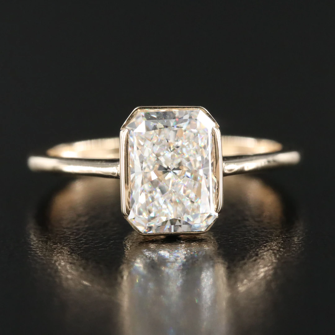 14K 1.87 CT Lab Grown Diamond Solitaire Ring with IGI Report