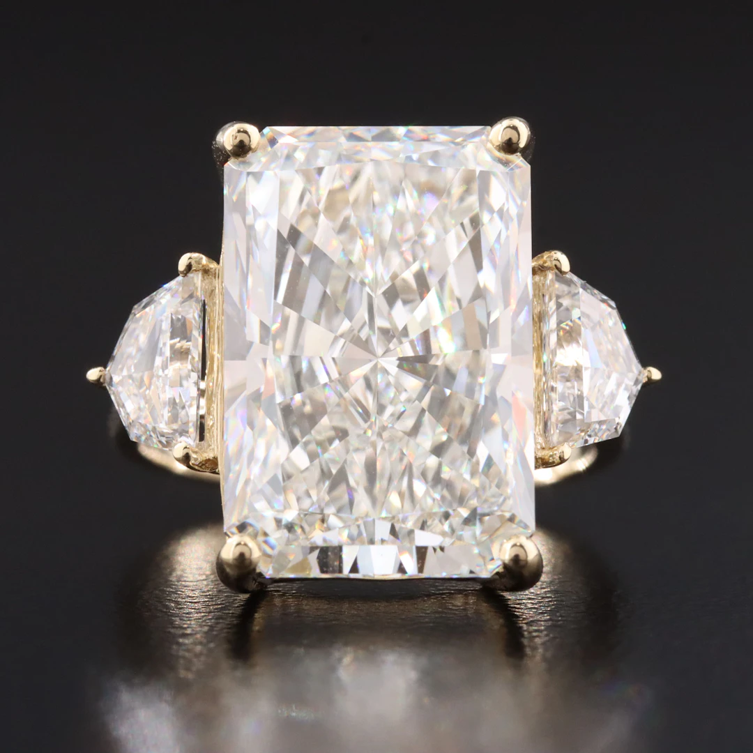 14K 11.38 CTW Lab Grown Diamond Ring with IGI Report