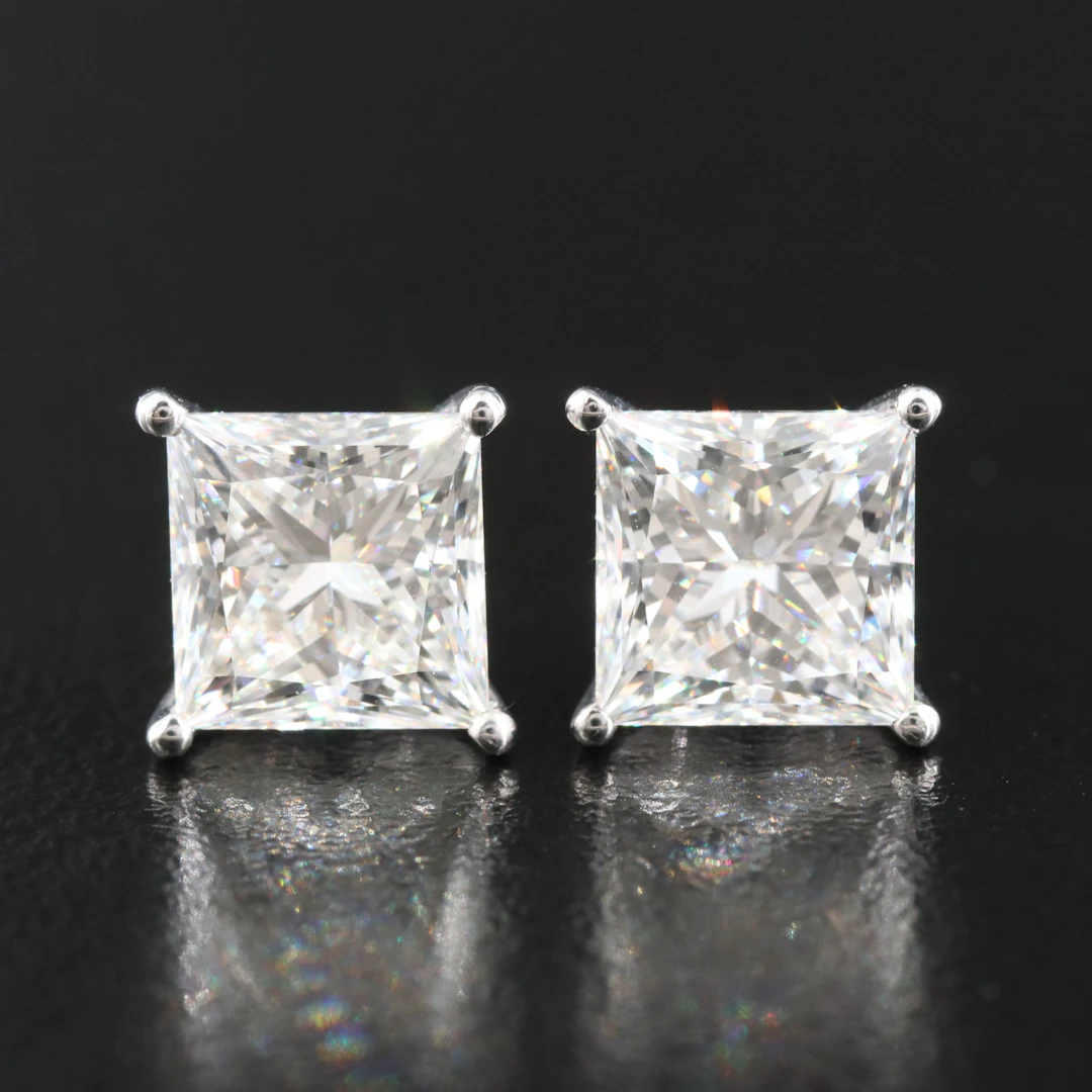 14K 4.10 CTW Lab Grown Diamond Earrings with IGI Reports