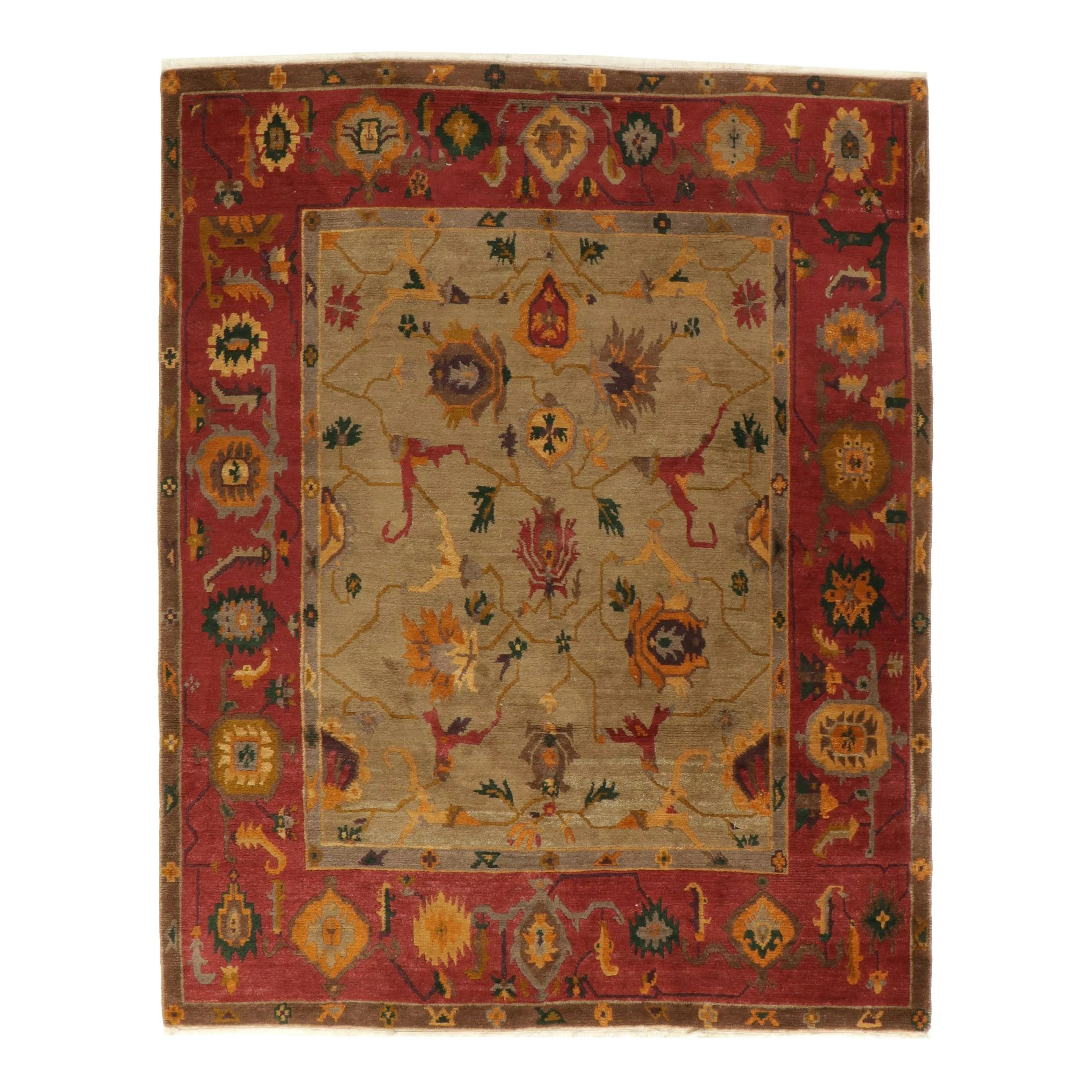 7'6 x 10' Hand-Knotted Tufenkian Tibetan Agra Style Area Rug