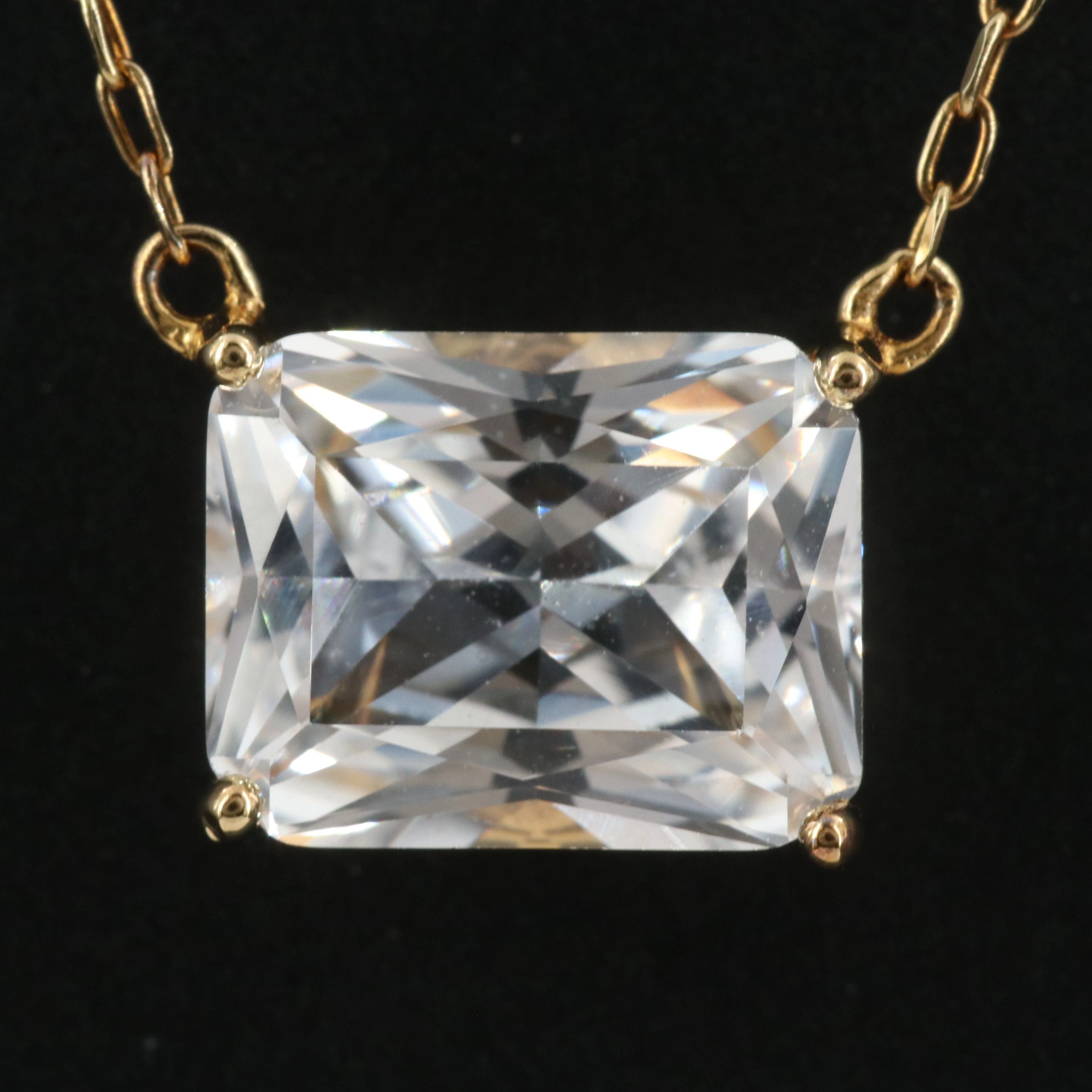 Sterling White Sapphire Necklace