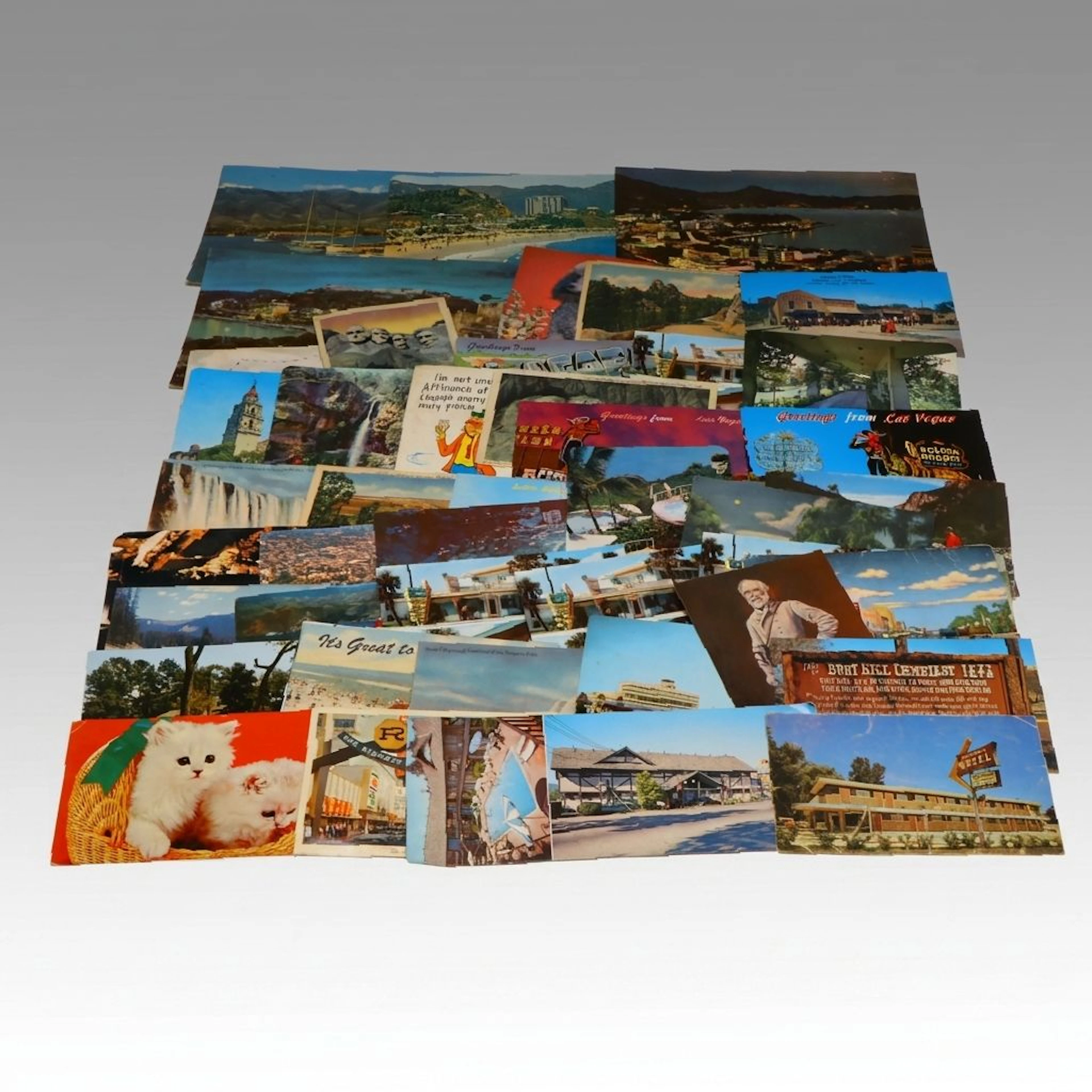 Mt. Rushmore, Las Vegas, Niagara Falls and More Postcards, Mid-20th C.