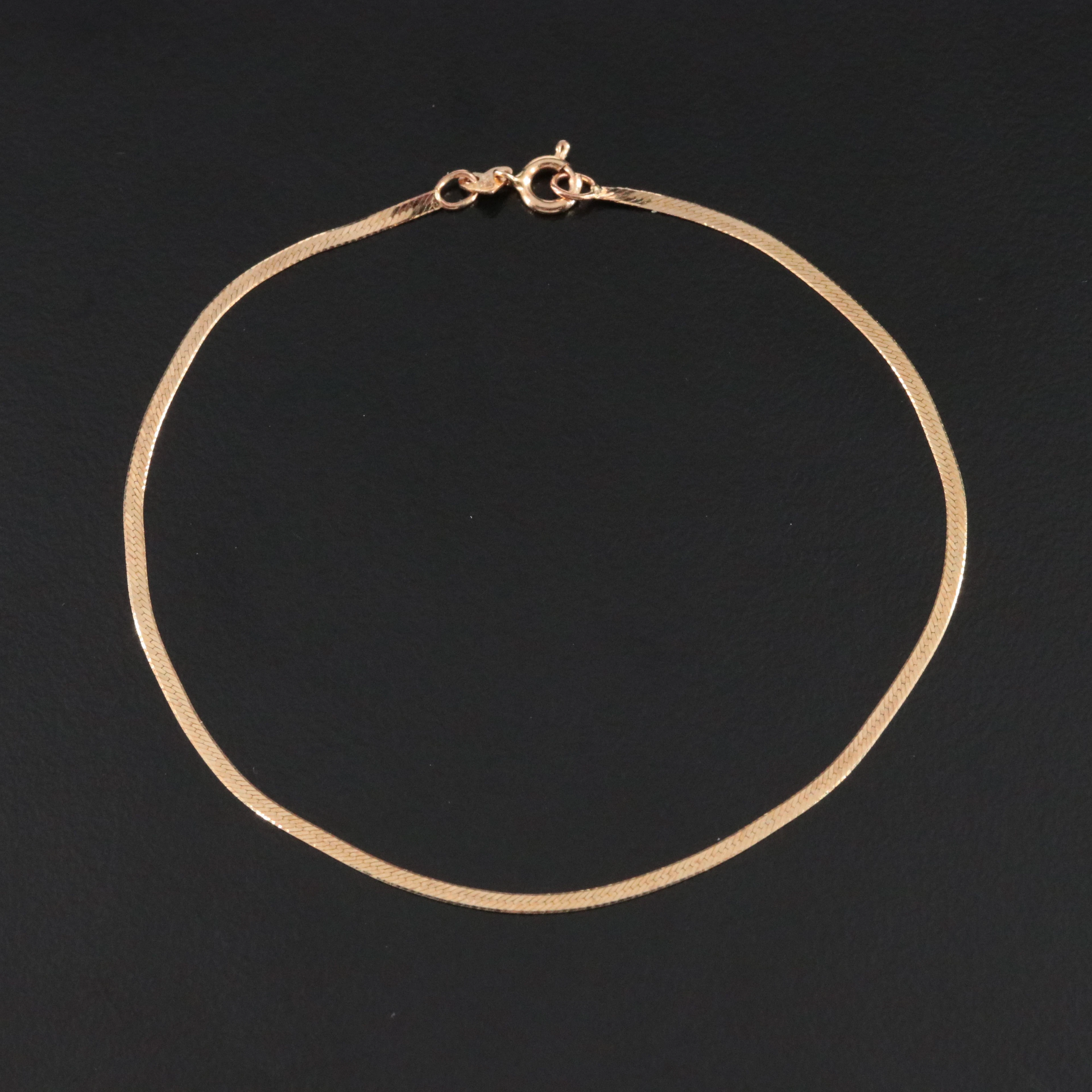 14K Herringbone Chain Bracelet