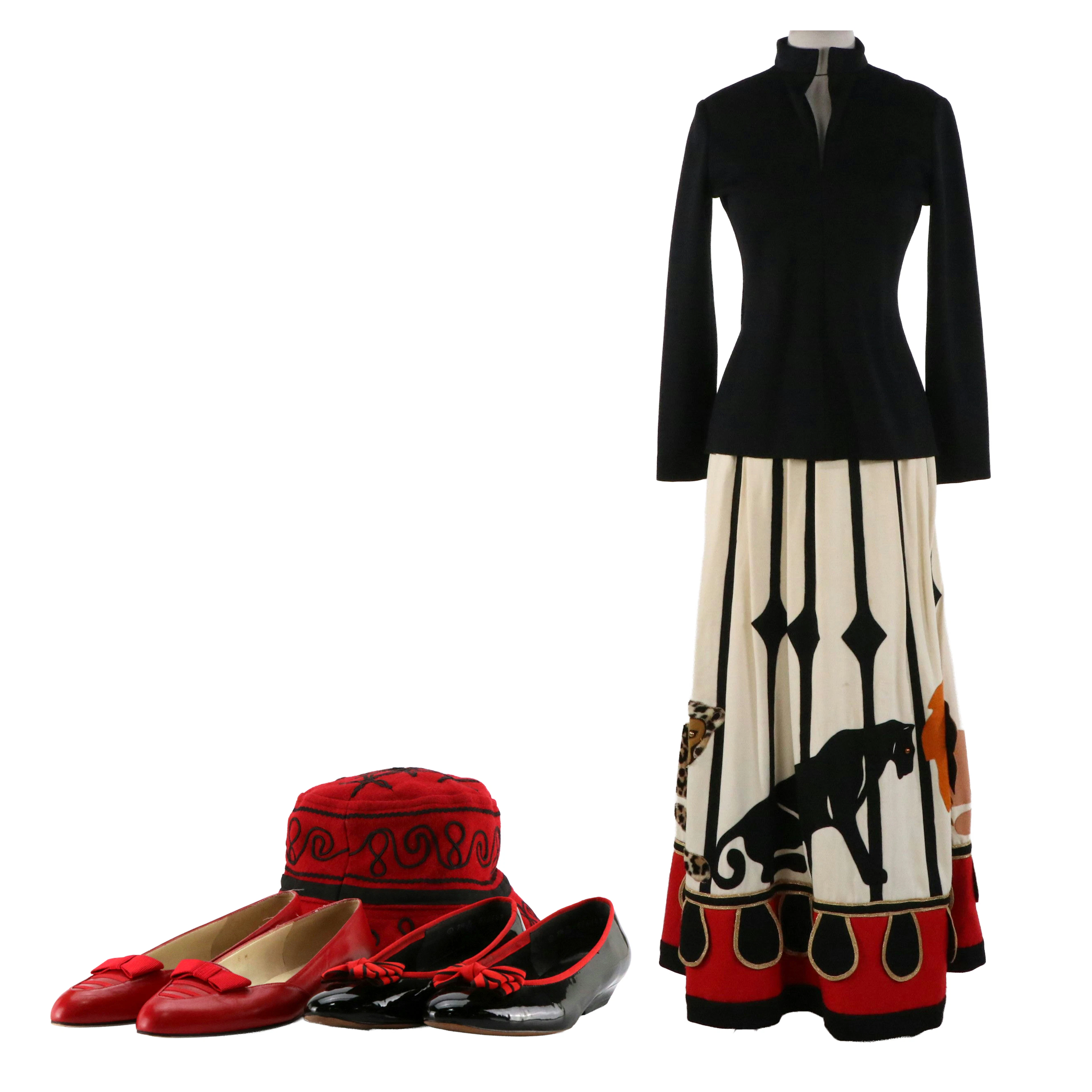 Vintage Dresswear Ensemble Featuring Rare Malcolm Starr Two-Piece Dress