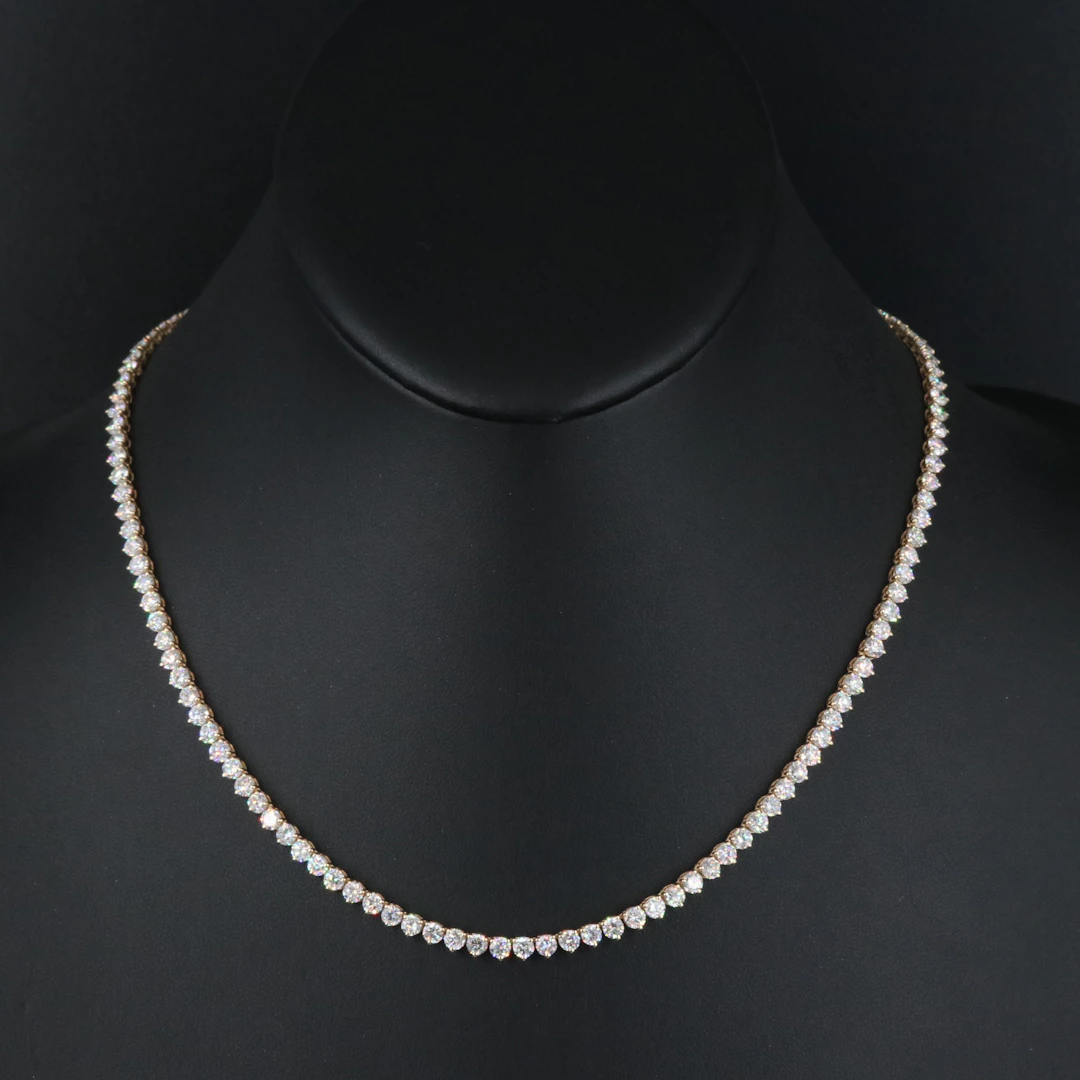 14K 13.73 CTW Lab Grown Diamond Rivière Necklace