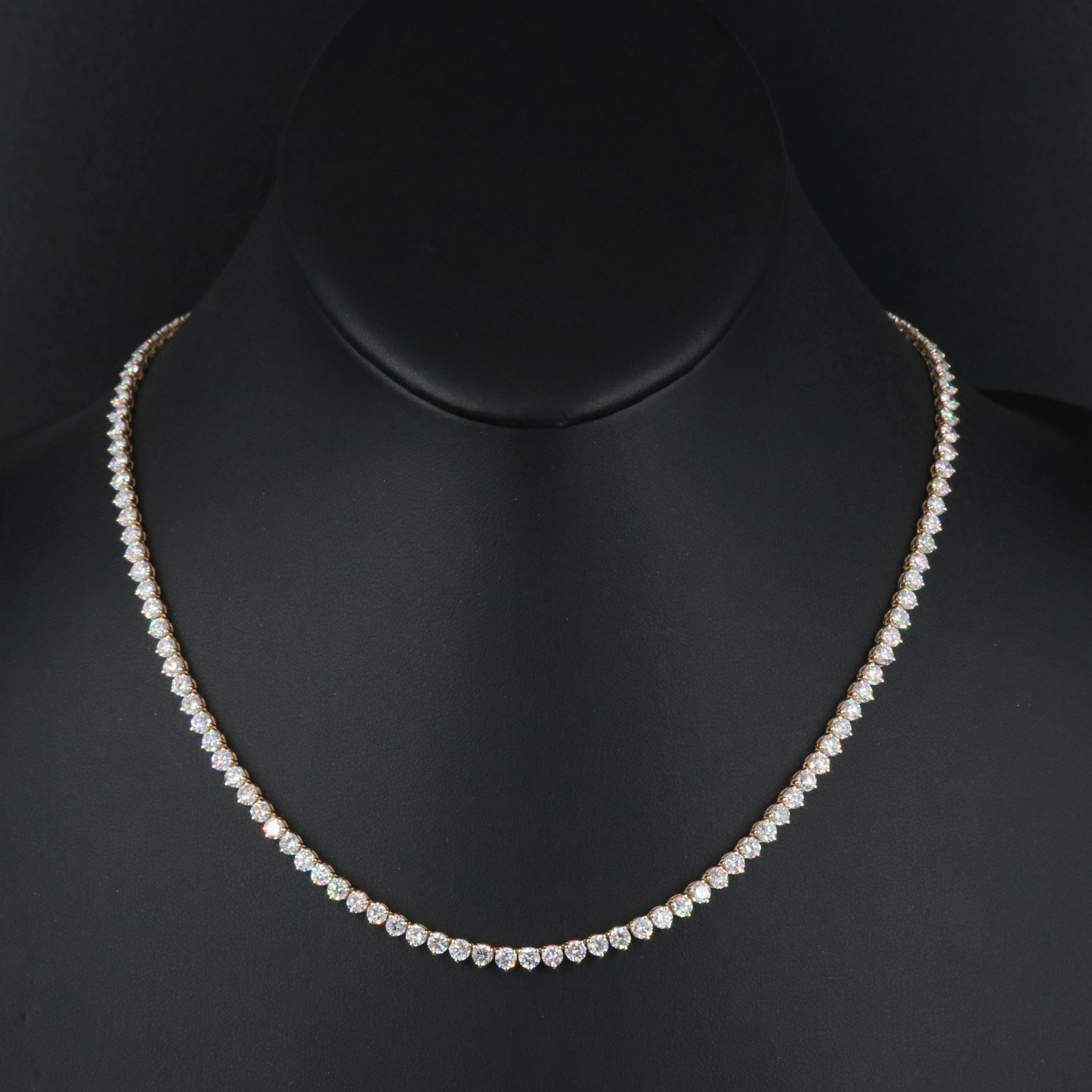 14K 13.73 CTW Lab Grown Diamond Rivière Necklace
