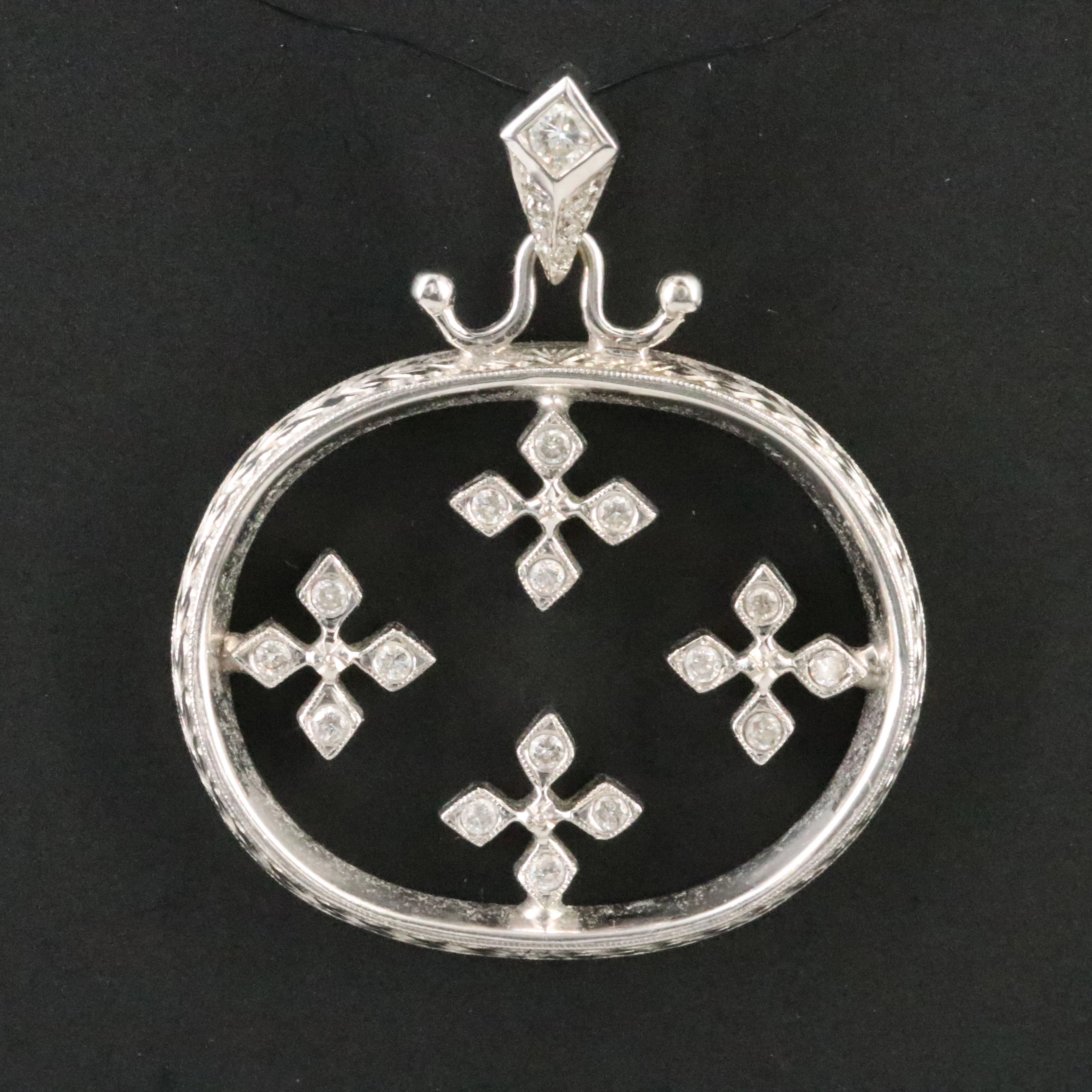 14K 0.32 CTW Diamond Pendant with 18K Accents