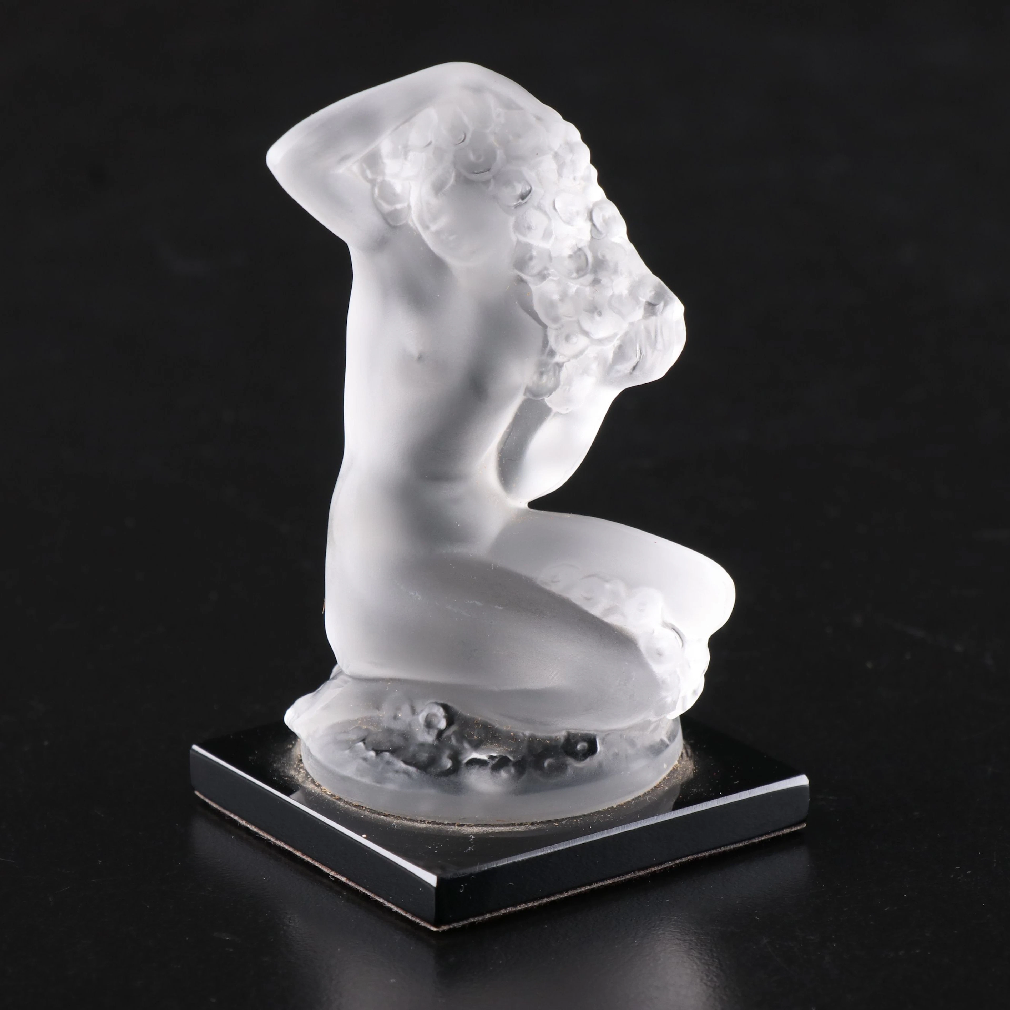 Lalique "Floreal" Nude Figurine on Onyx Base