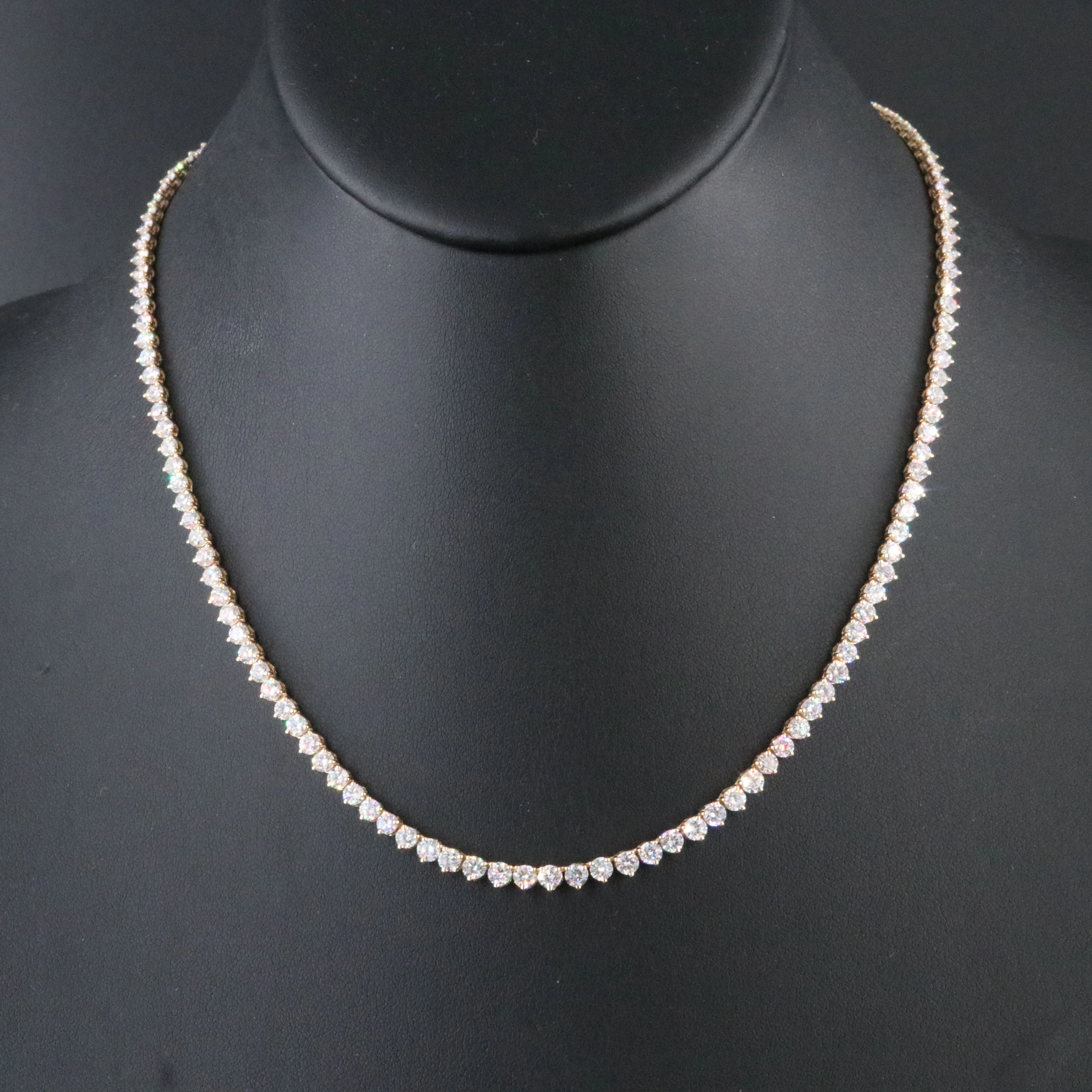 14K 10.84 CTW Lab Grown Diamond Line Necklace