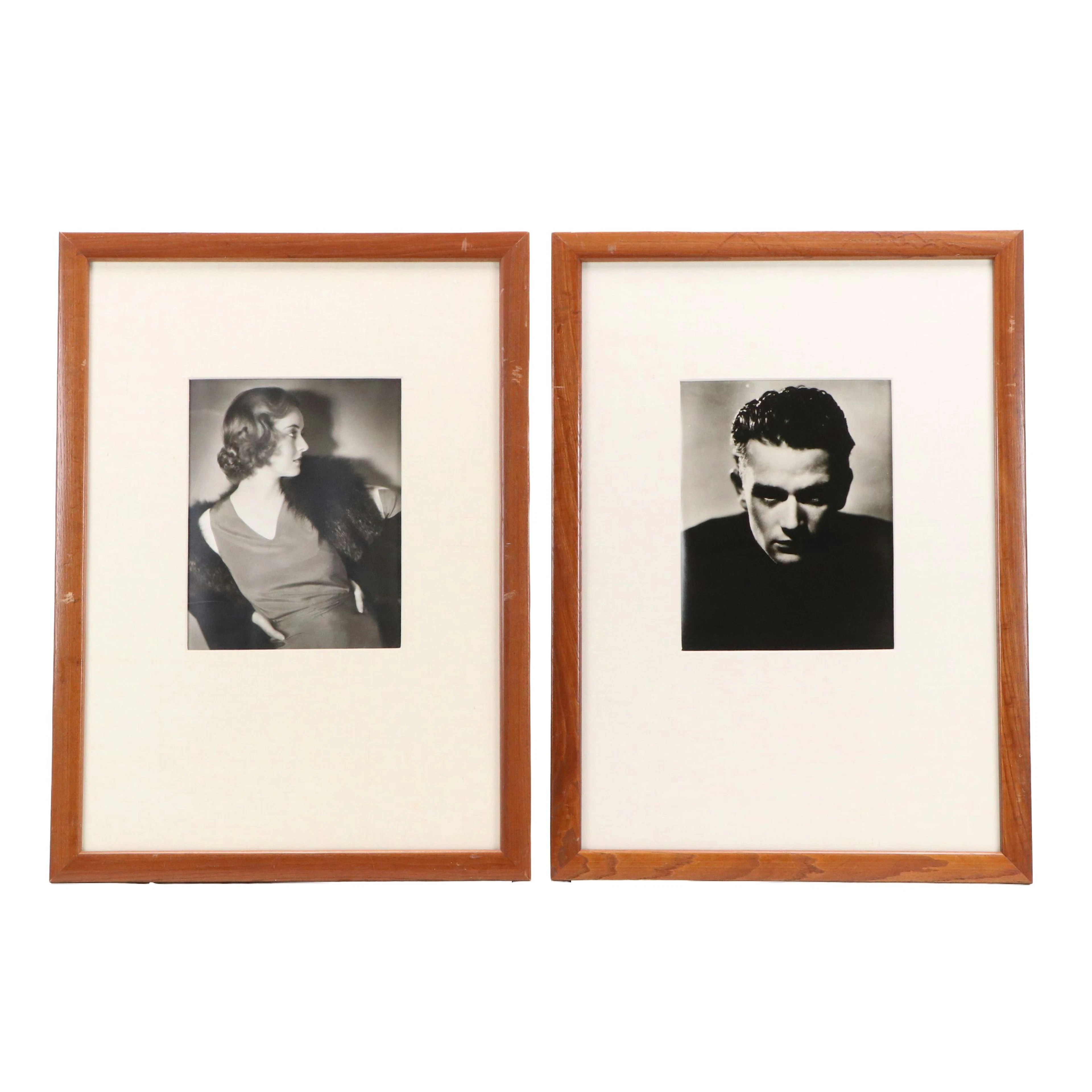 Silver Gelatin Portraits of Bette Davis and John Wayne, Mid-20th Century