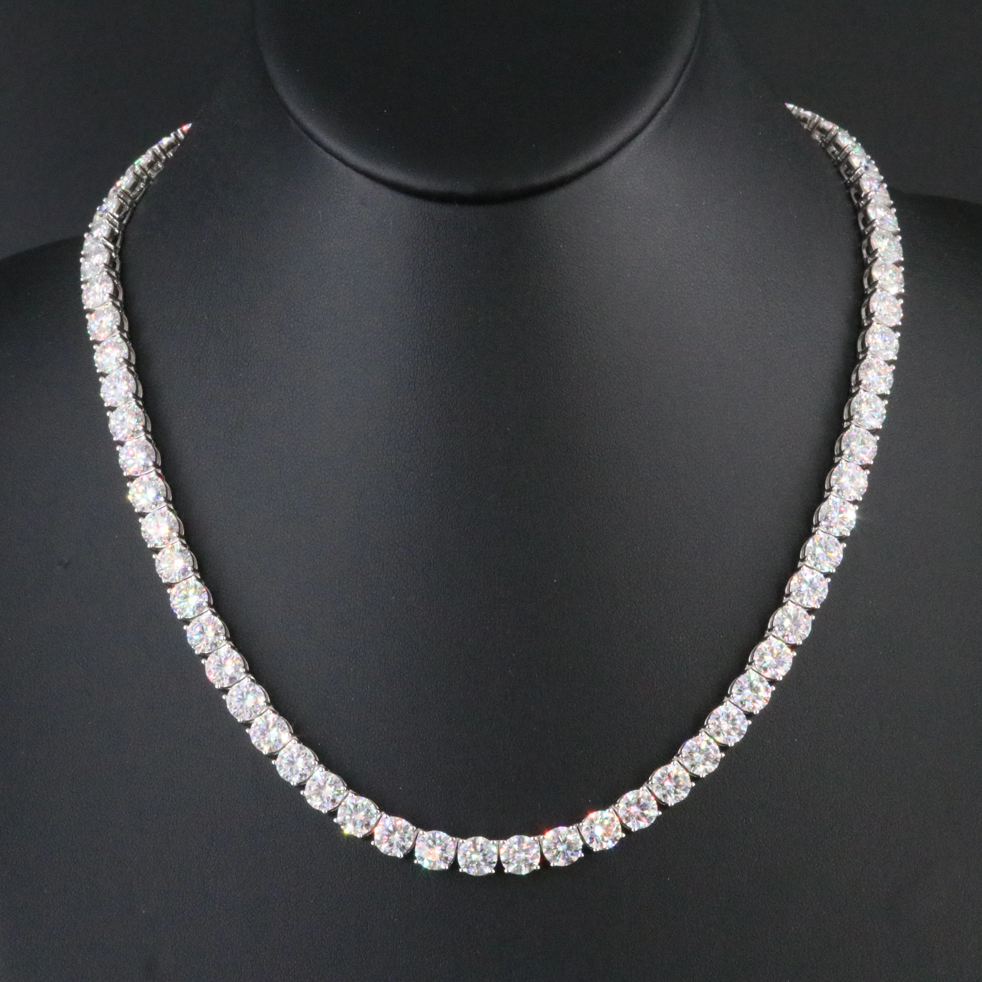 Sterling Moissanite Line Necklace