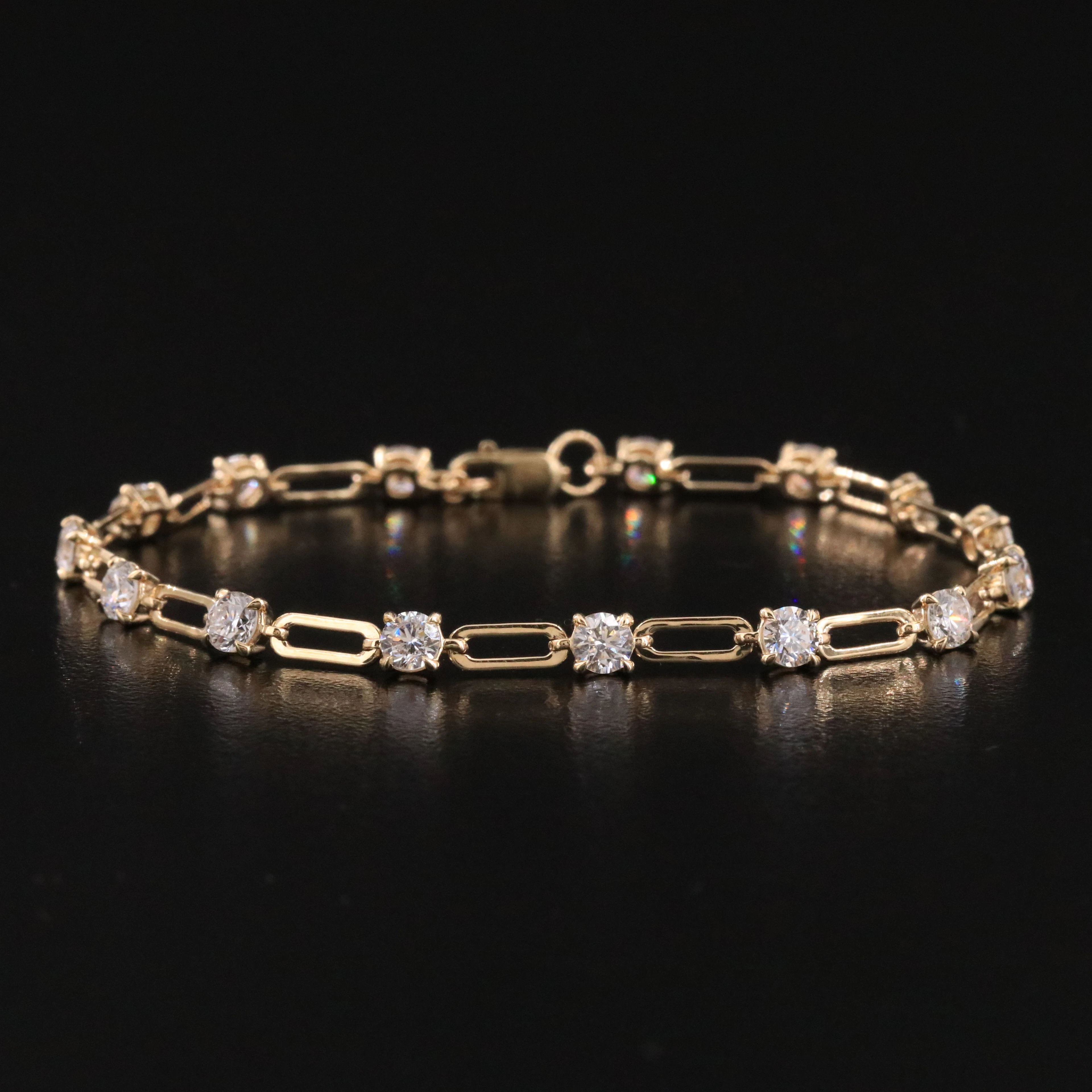 14K 3.00 CTW Lab Grown Diamond Bracelet with IGI Report