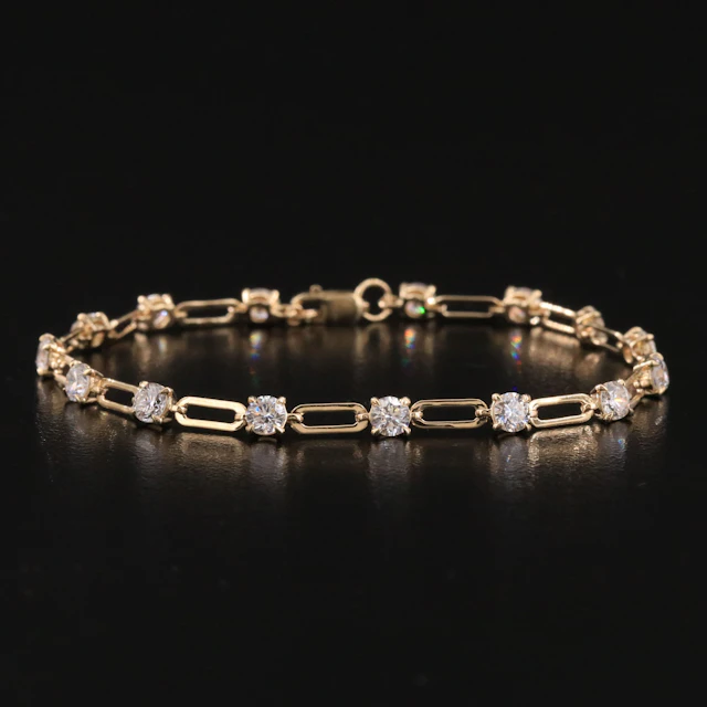 14K 3.00 CTW Lab Grown Diamond Bracelet with IGI Report