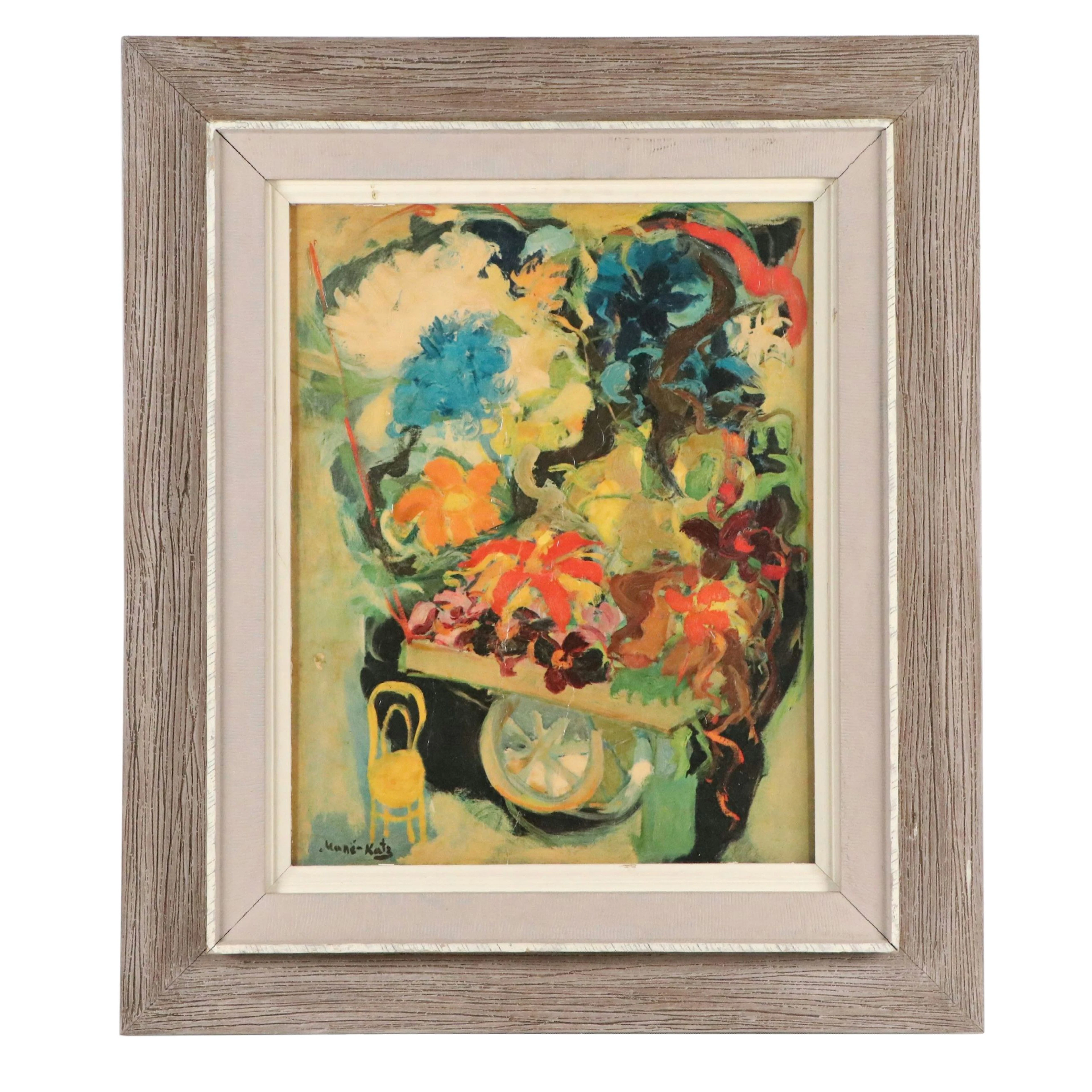 After Emmanuel Mané-Katz Offset Lithograph "Flower Cart," 20th Century