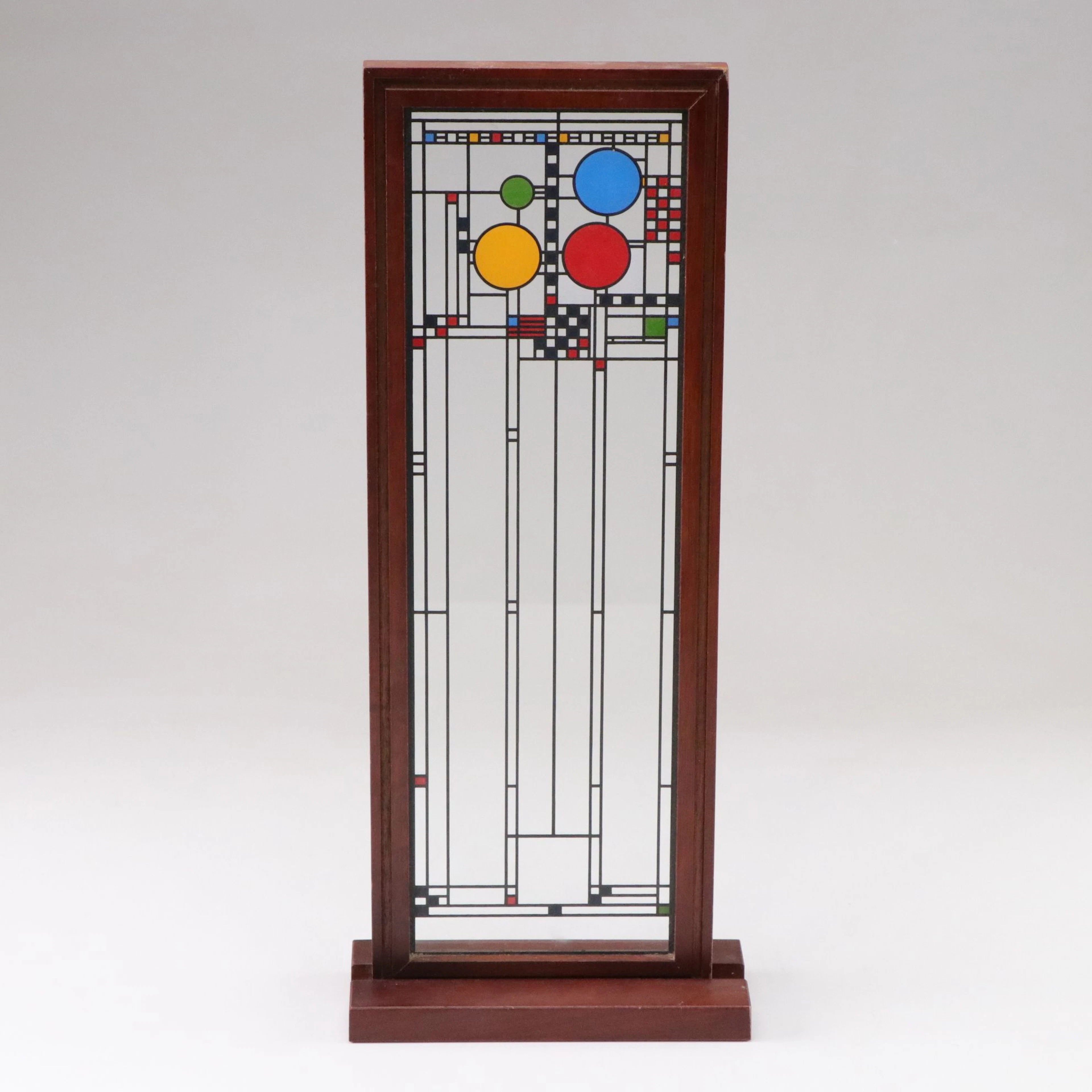 Museum of Modern Art Frank Lloyd Wright Prairie School Glass Panel, 1997