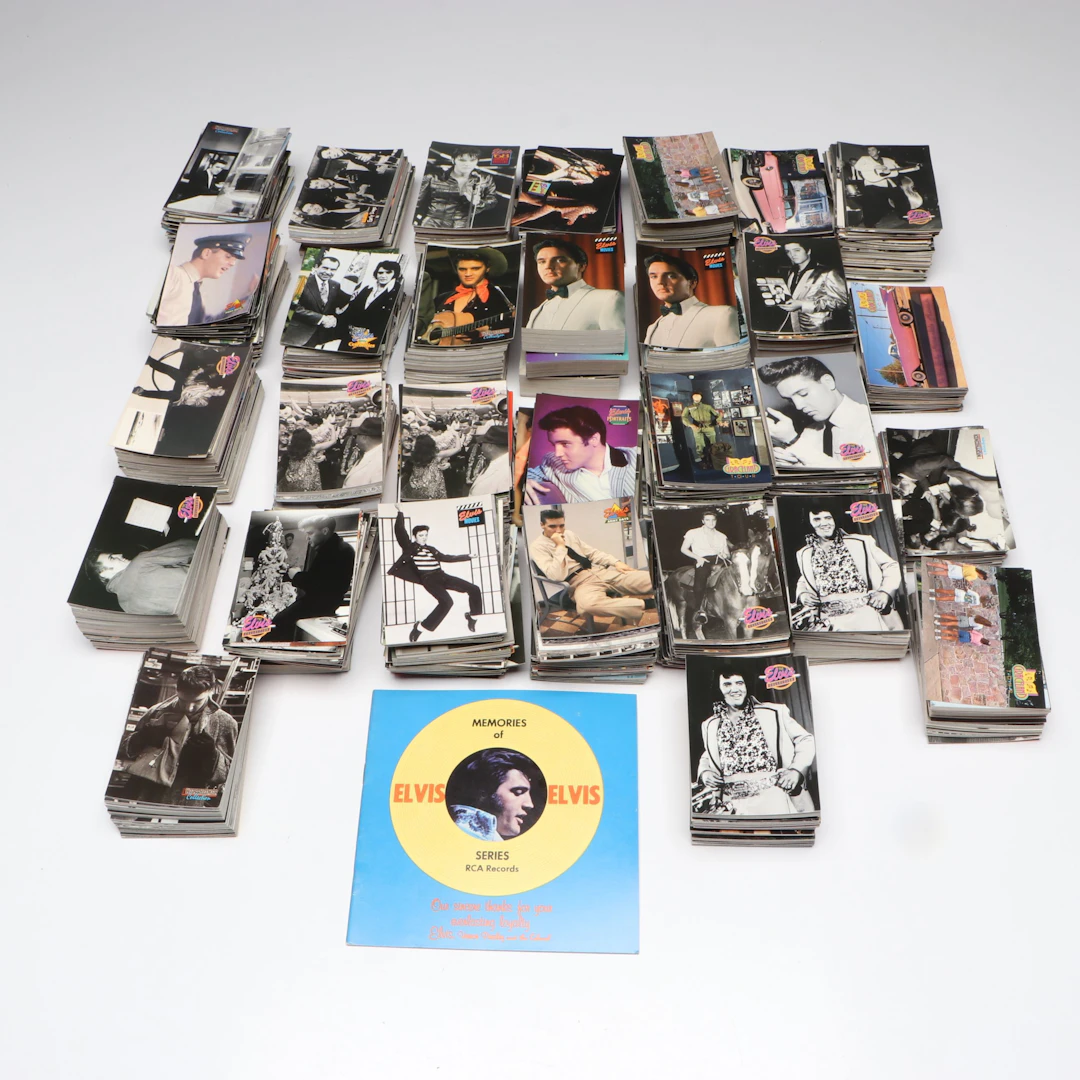 1990s Elvis Collection Trading Cards with Record