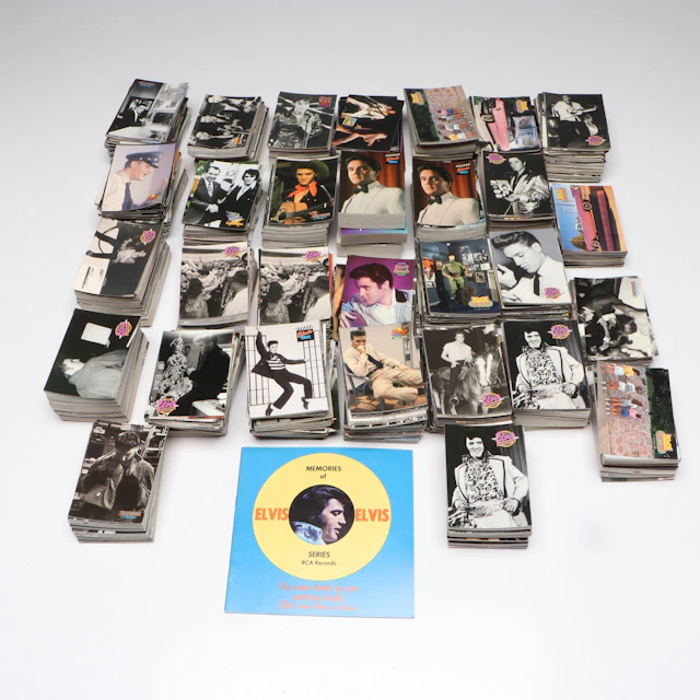 1990s Elvis Collection Trading Cards with Record