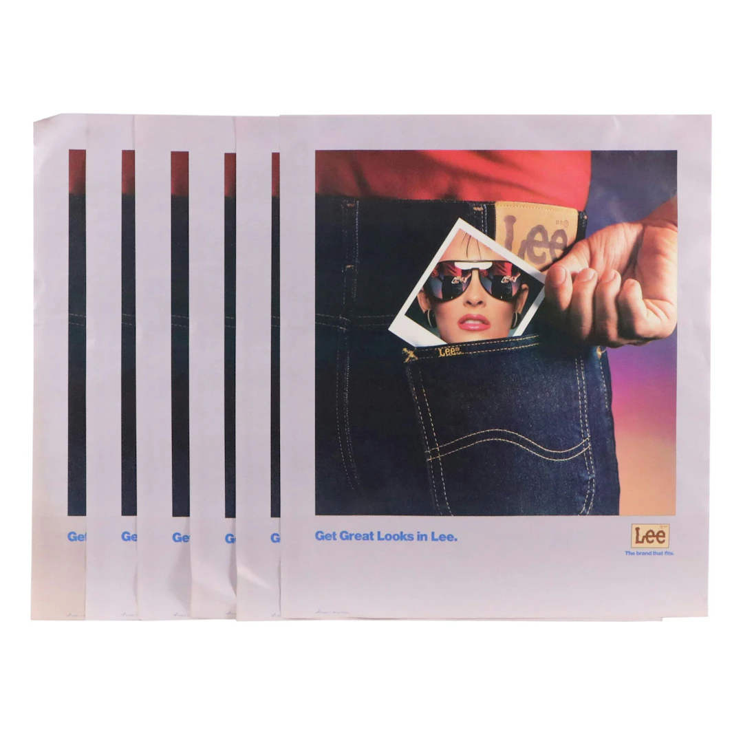 Collection of Lee Company Jeans Advertisement Offset Lithographs, 1984