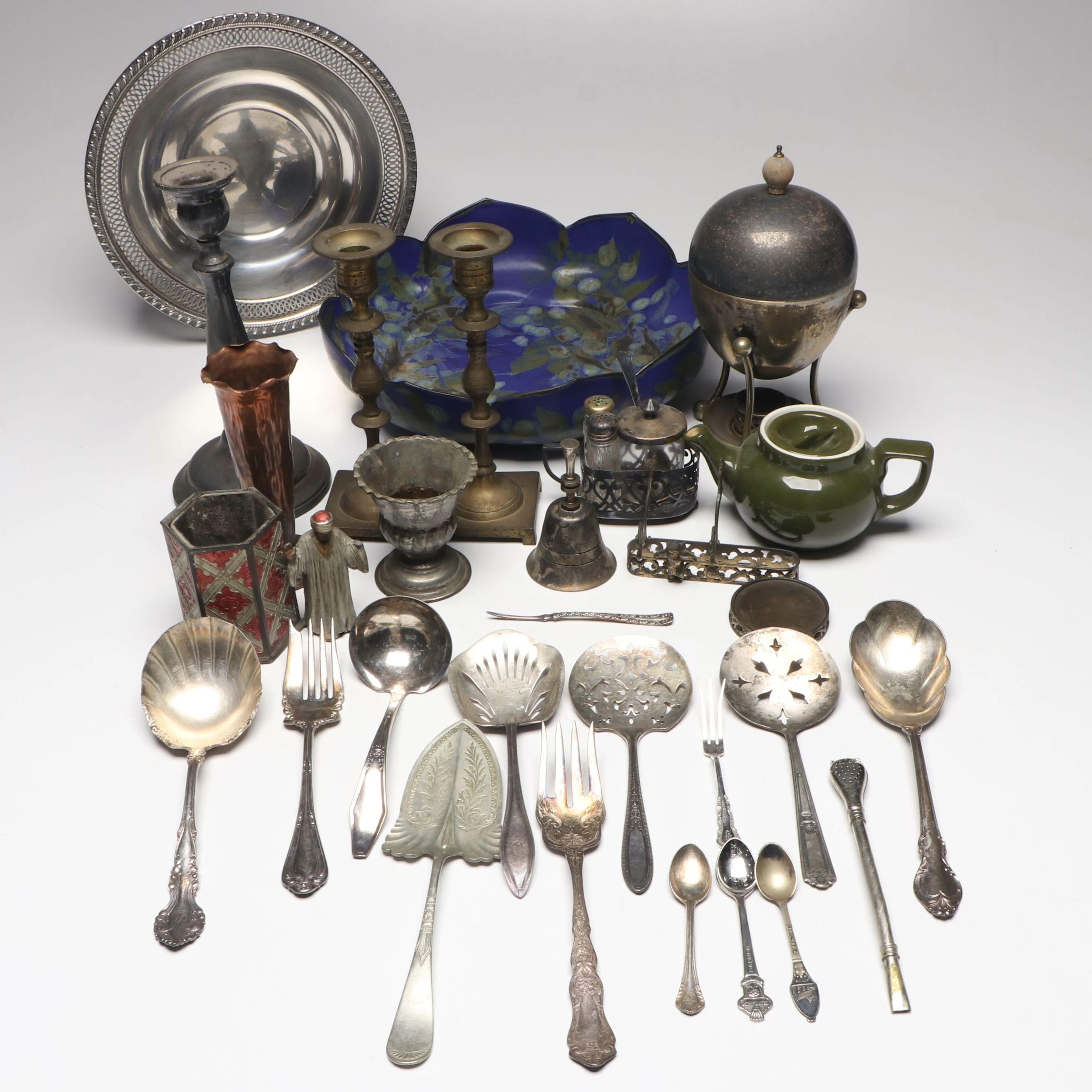 Pierced Sterling Silver Platter and Lemon Fork, More Tableware and Accessories