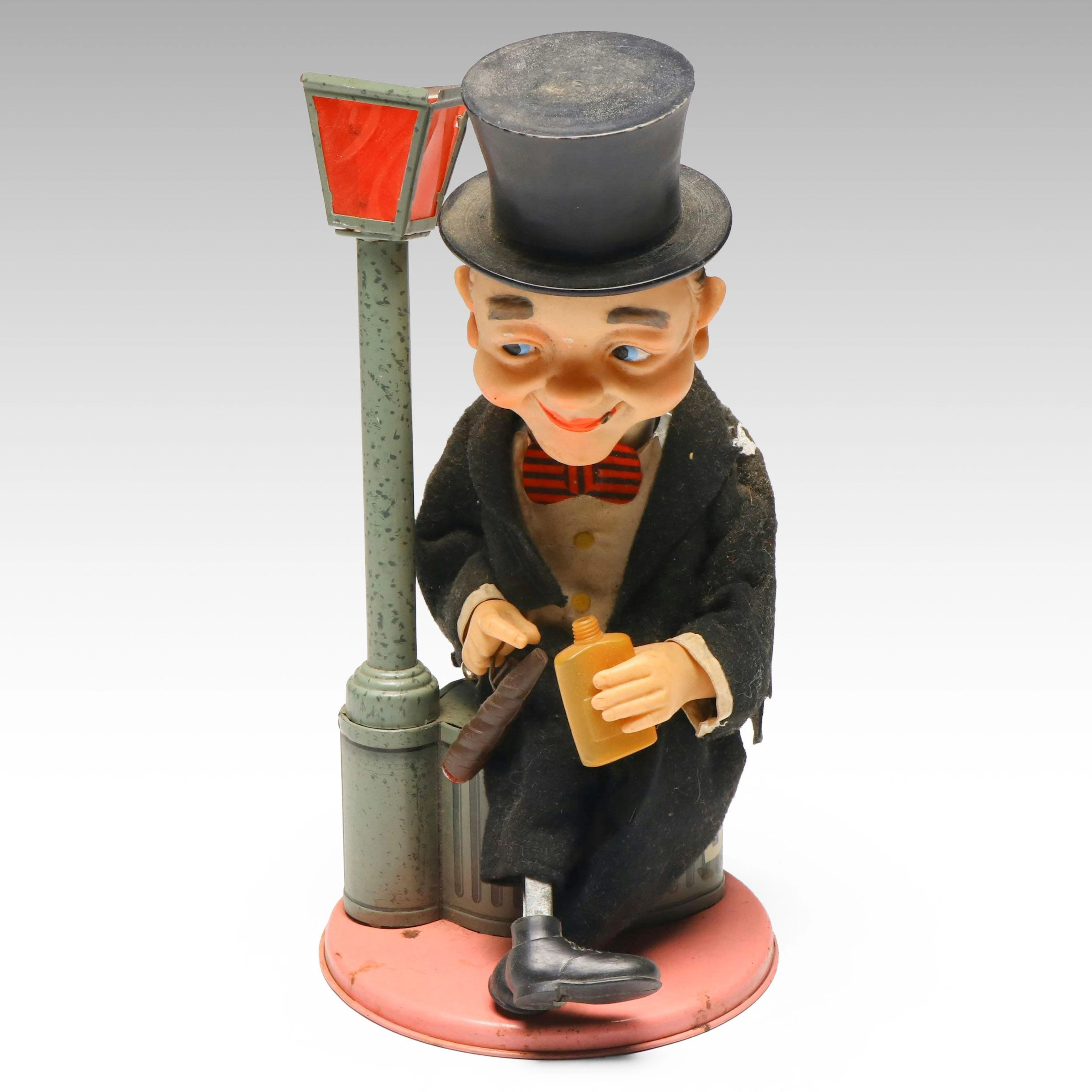 Novelty Drunken Hobo Lamp, Mid-20th C.