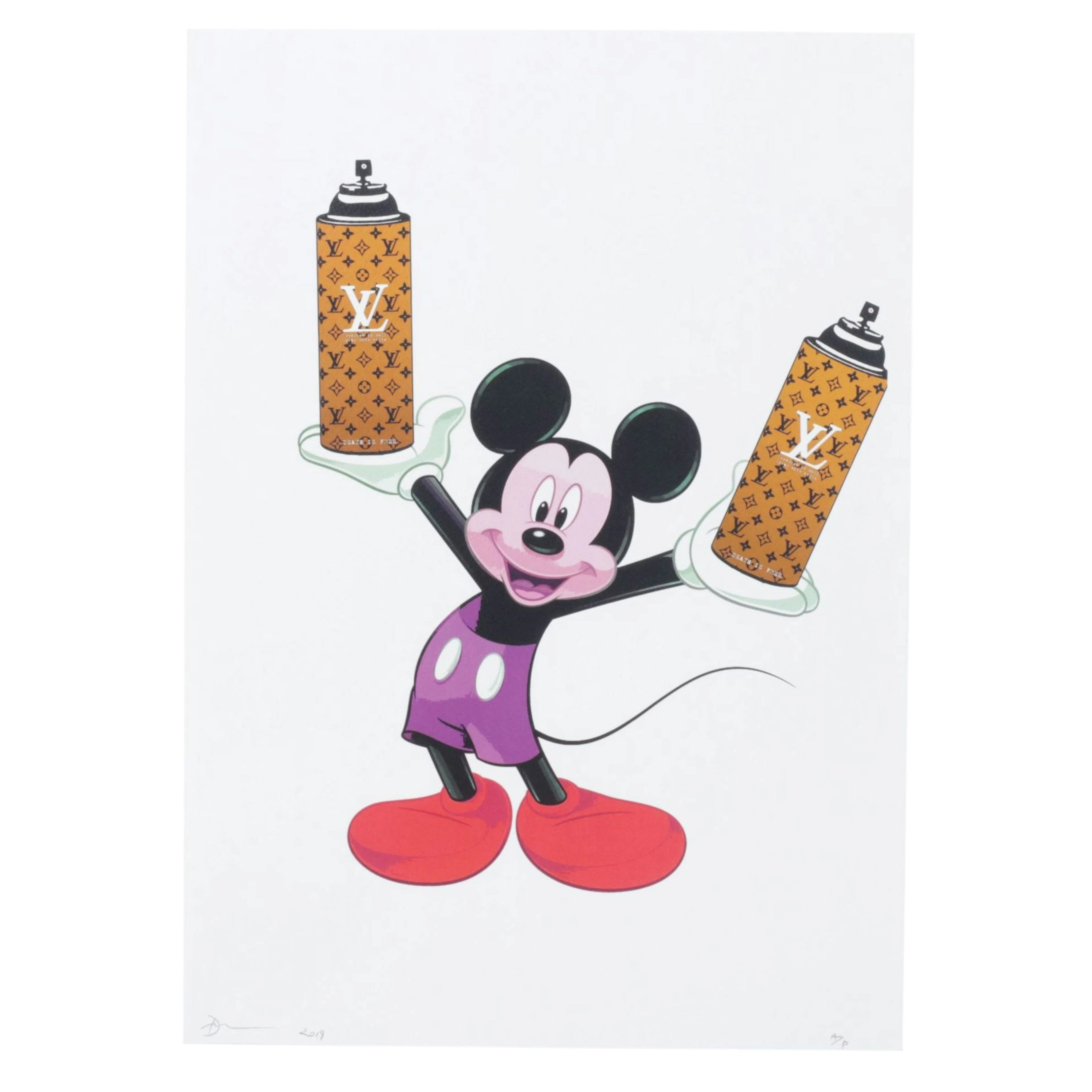 Death NYC Graphic Print of Homage to Disney and Louis Vuitton, 2019