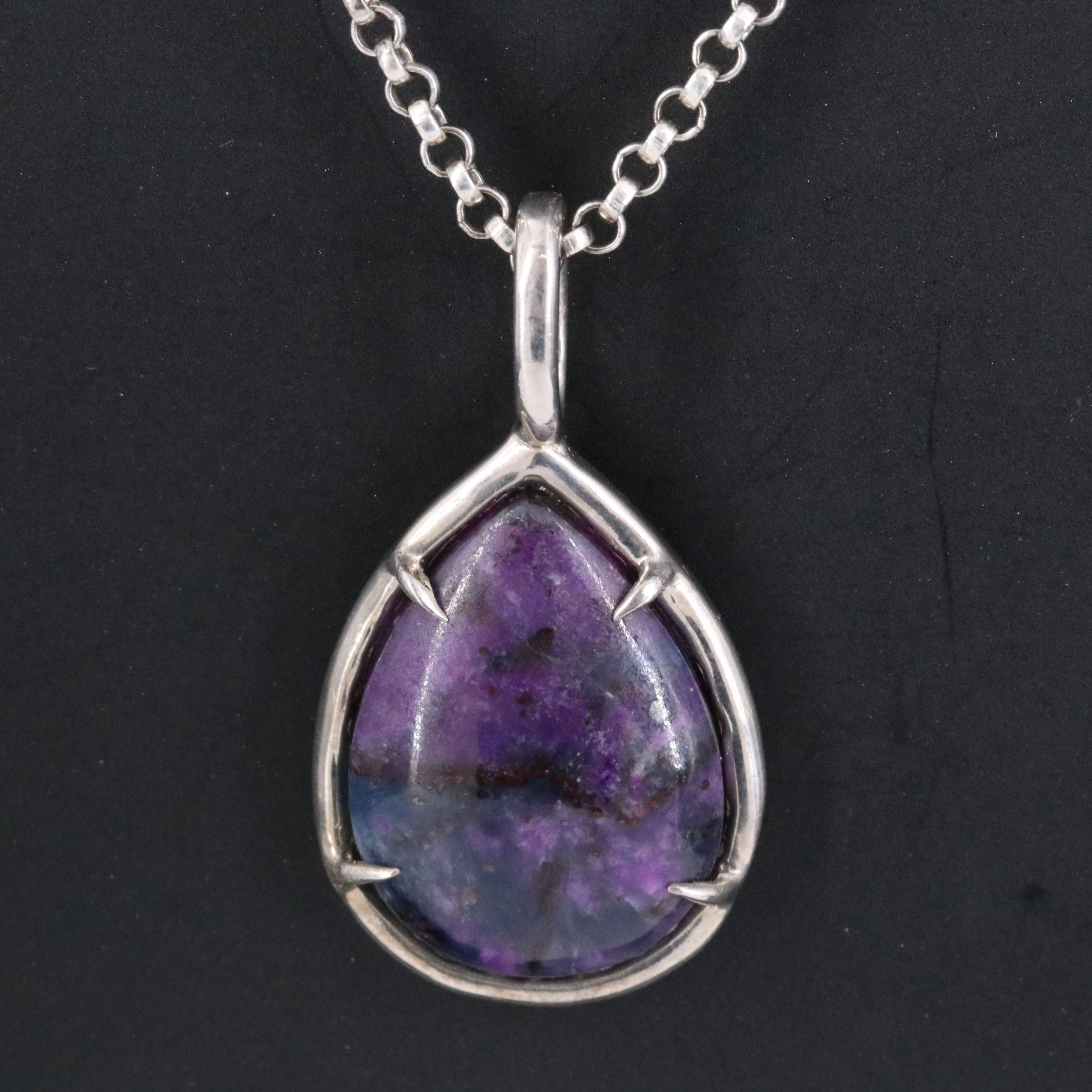 Sterling Sugilite Necklace Attributed to Sheryl Lowe