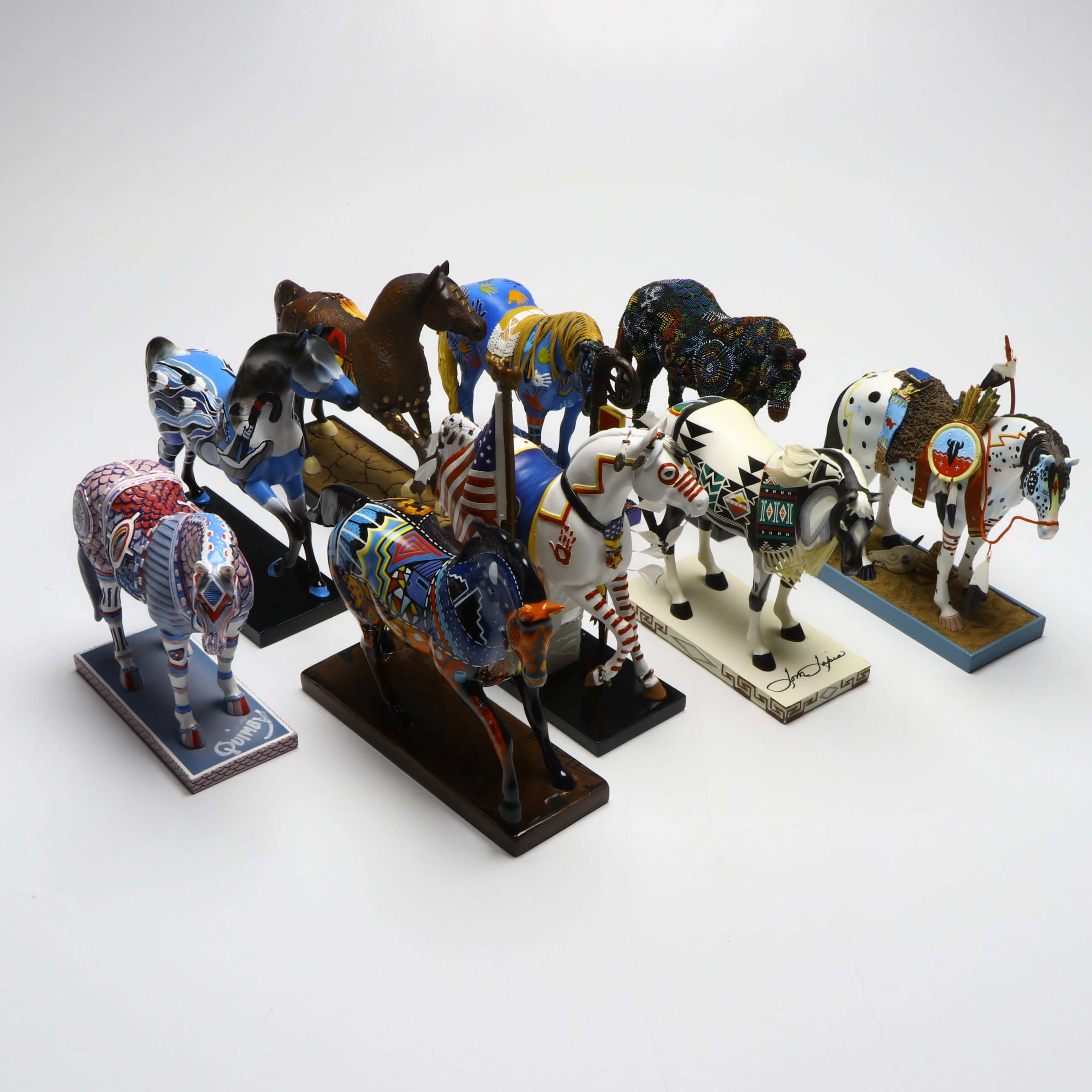 Trail of Painted Ponies Artist Signed "Tewa Horse" with More Models