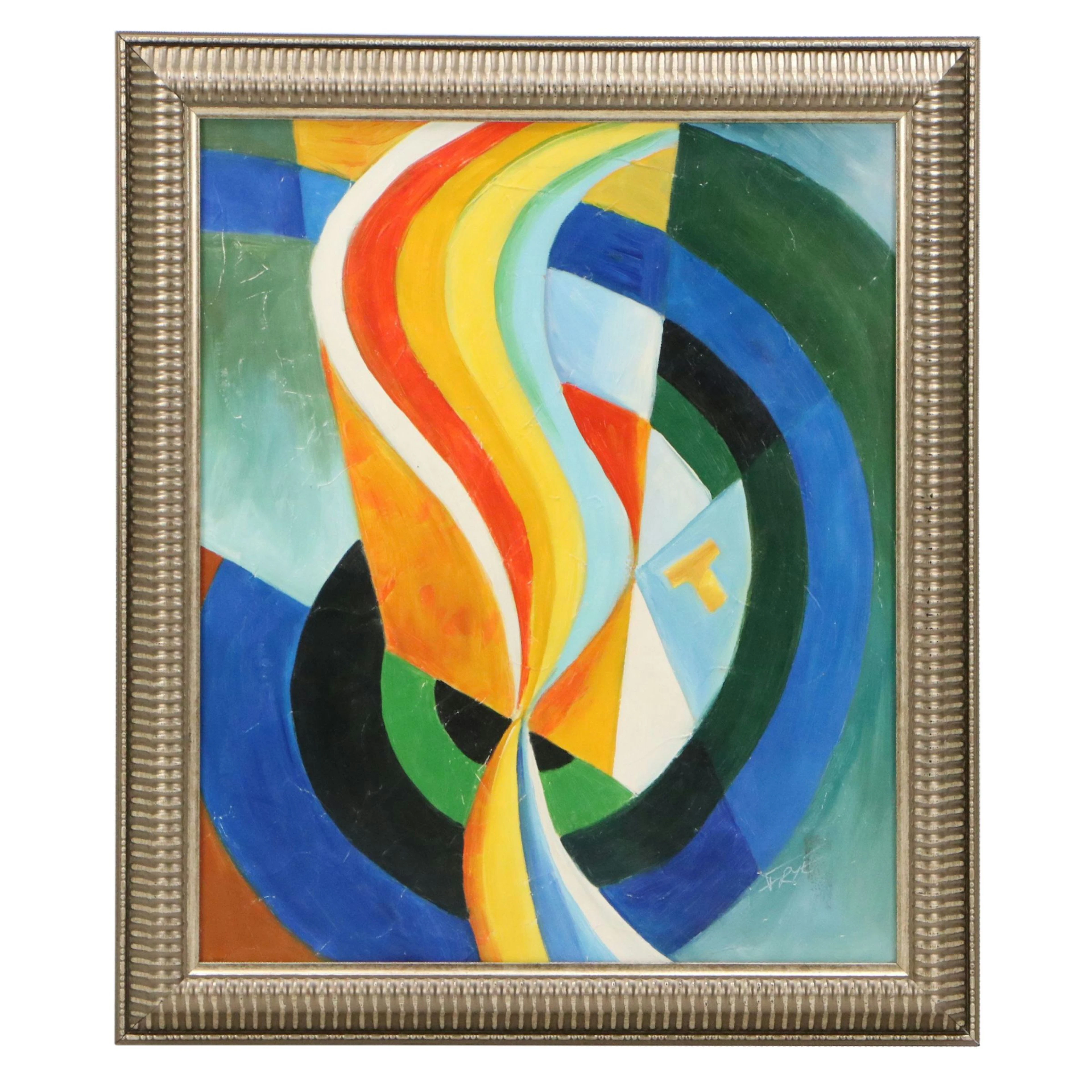 Copy Acrylic Painting After Robert Delaunay "Hélice"