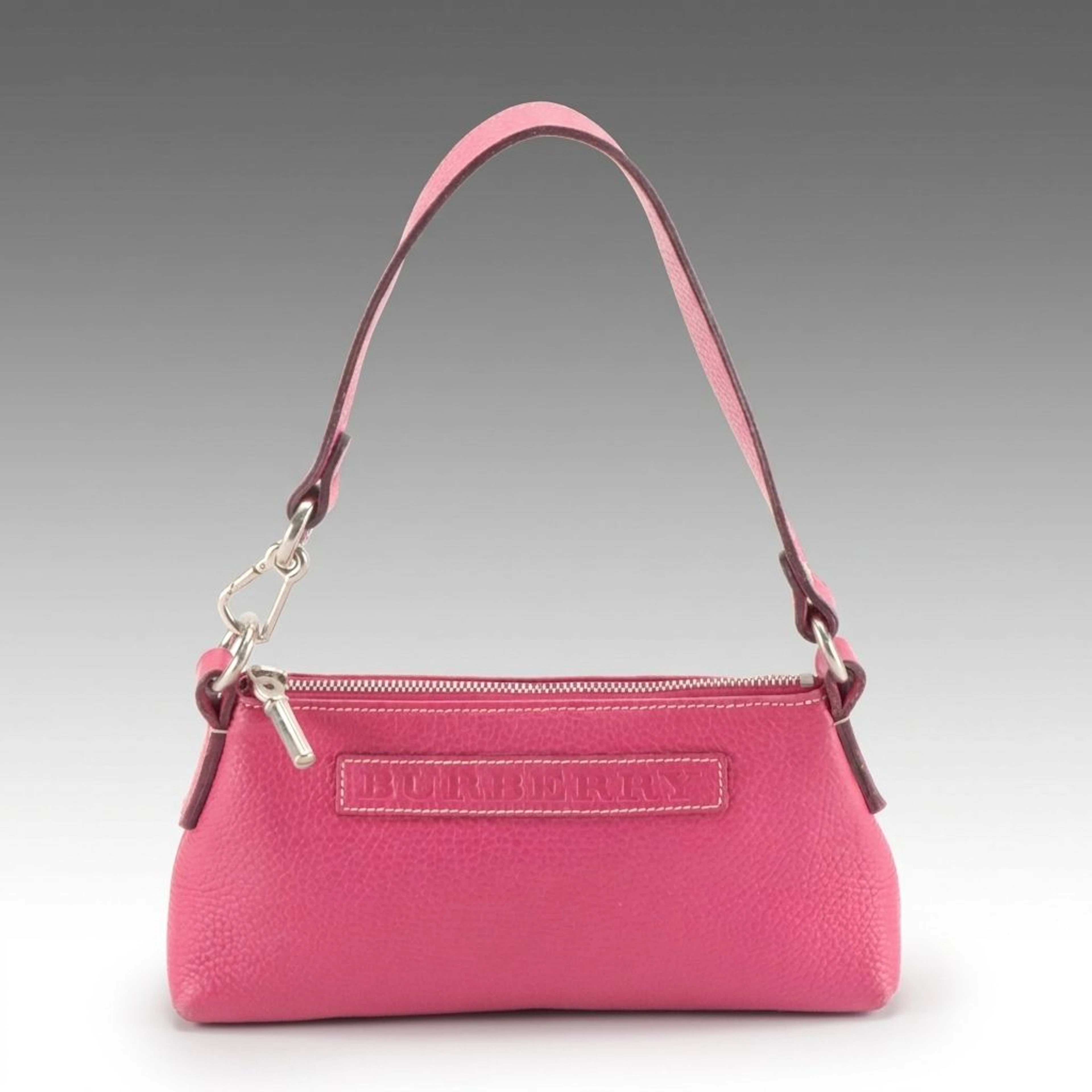 Burberry Pink Pebbled Leather Shoulder Bag