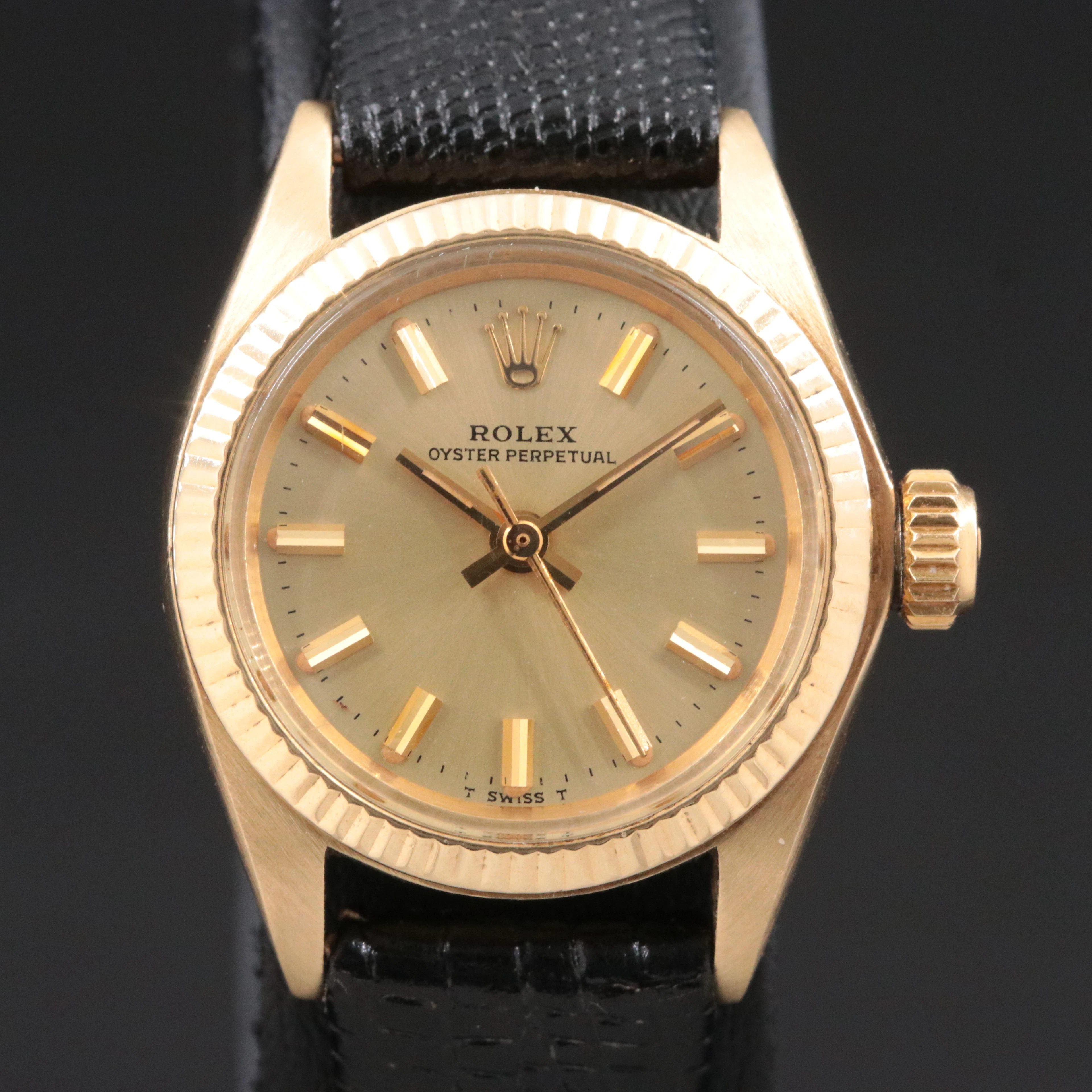 1978 Rolex Oyster Perpetual 14K Watch Model 6719