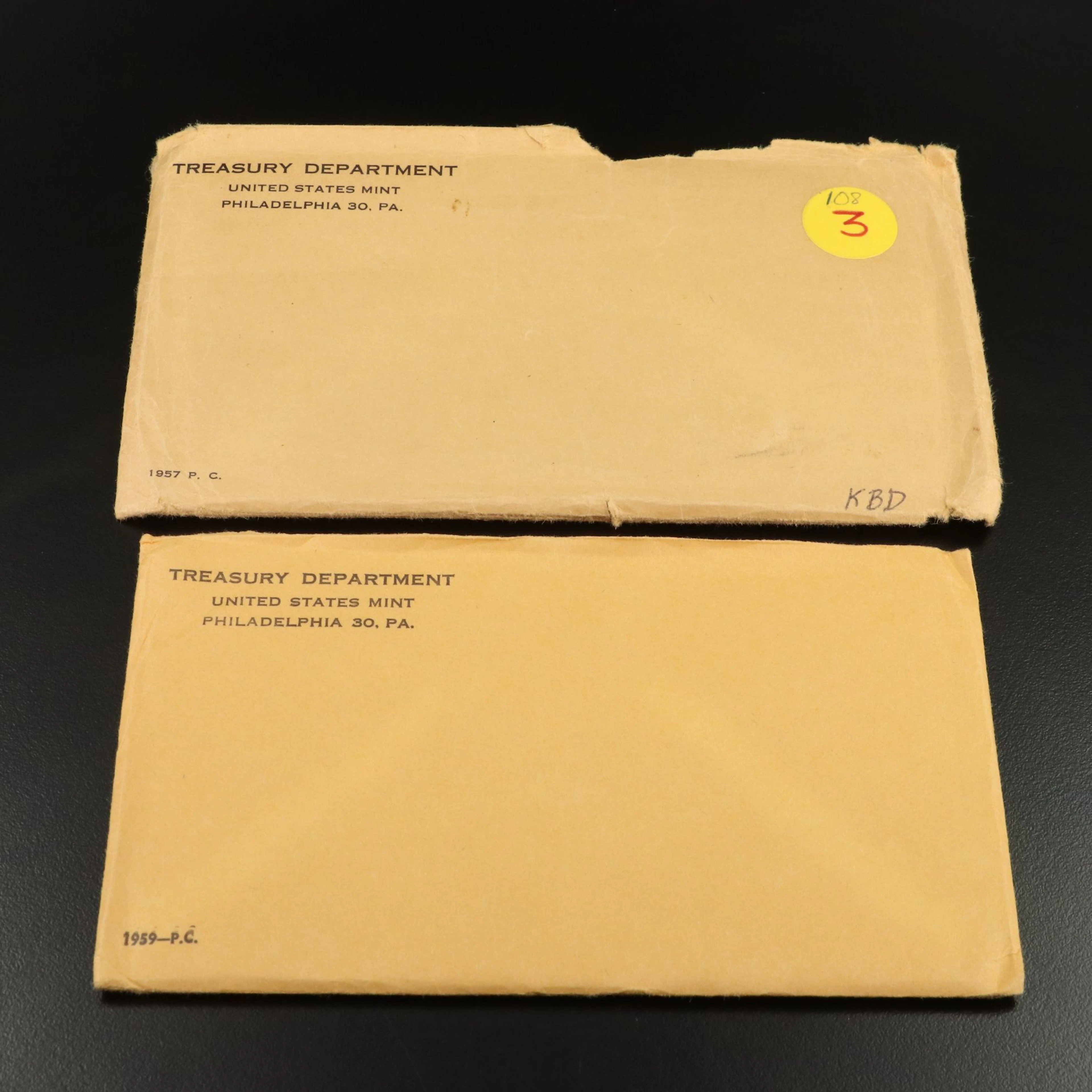Two U.S. Classic Silver Proof Sets, 1957 and 1959