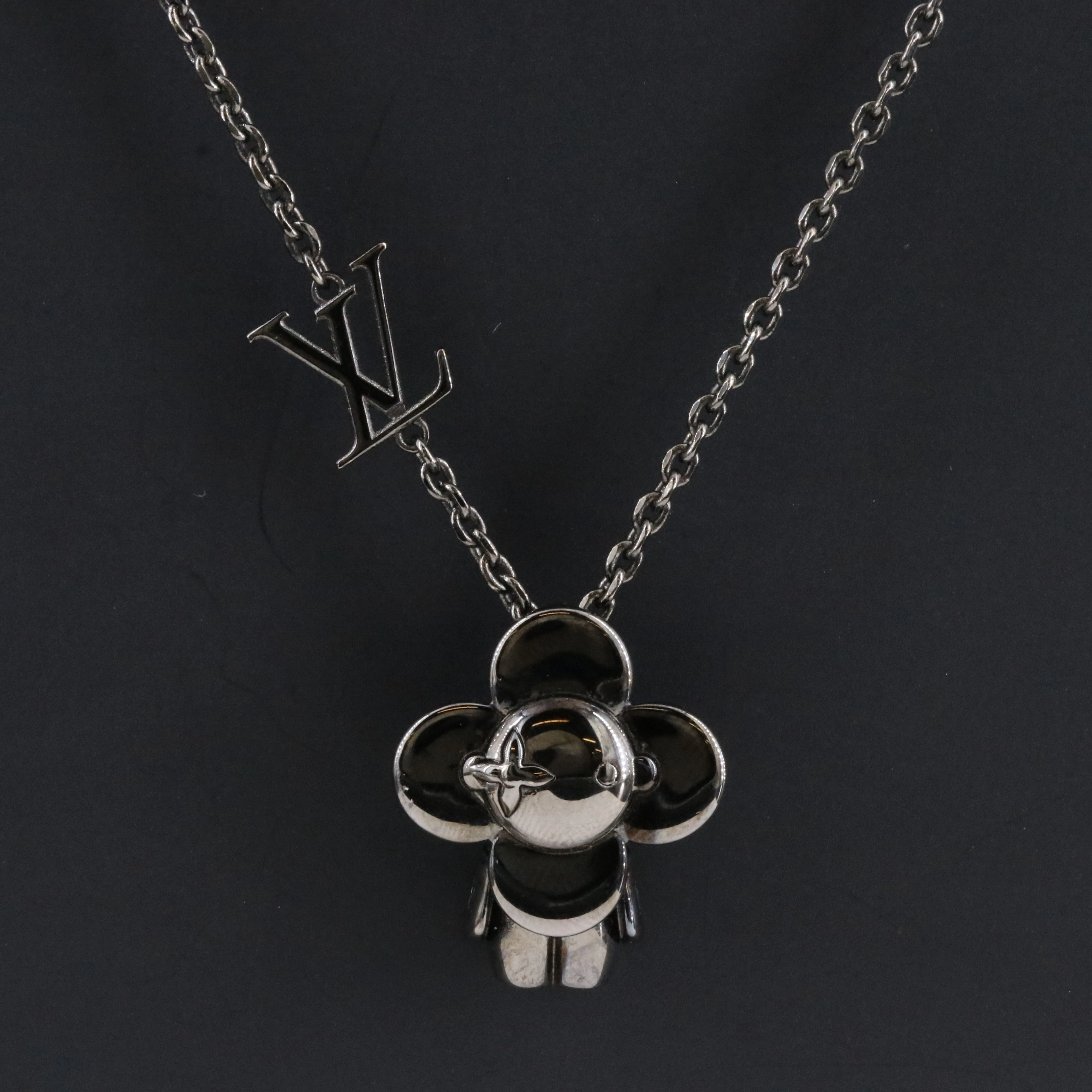 Louis Vuitton Vivienne Necklace with Ruthenium Finish