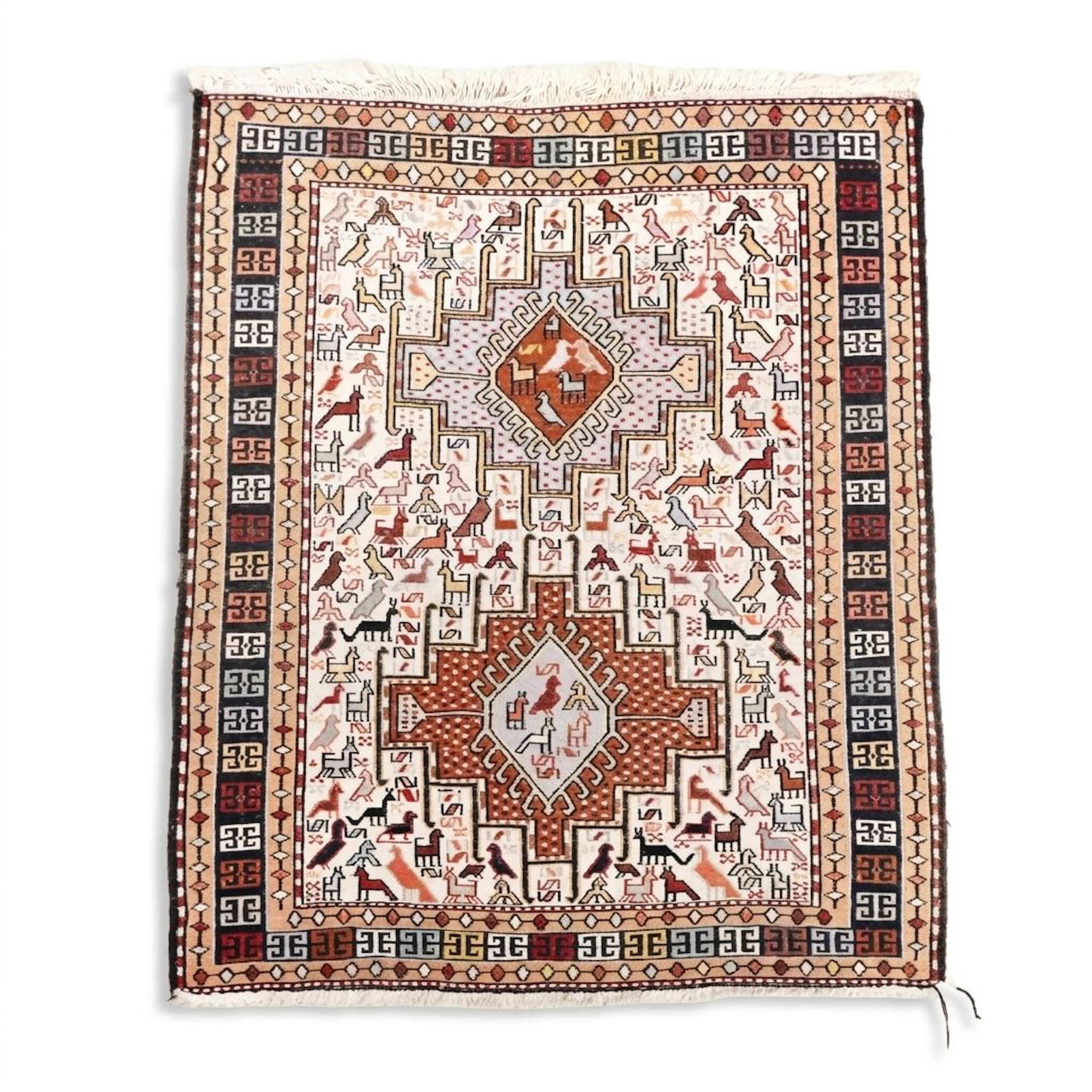 2'7 x 3'4 Handwoven Turkish Soumak Style Accent Rug