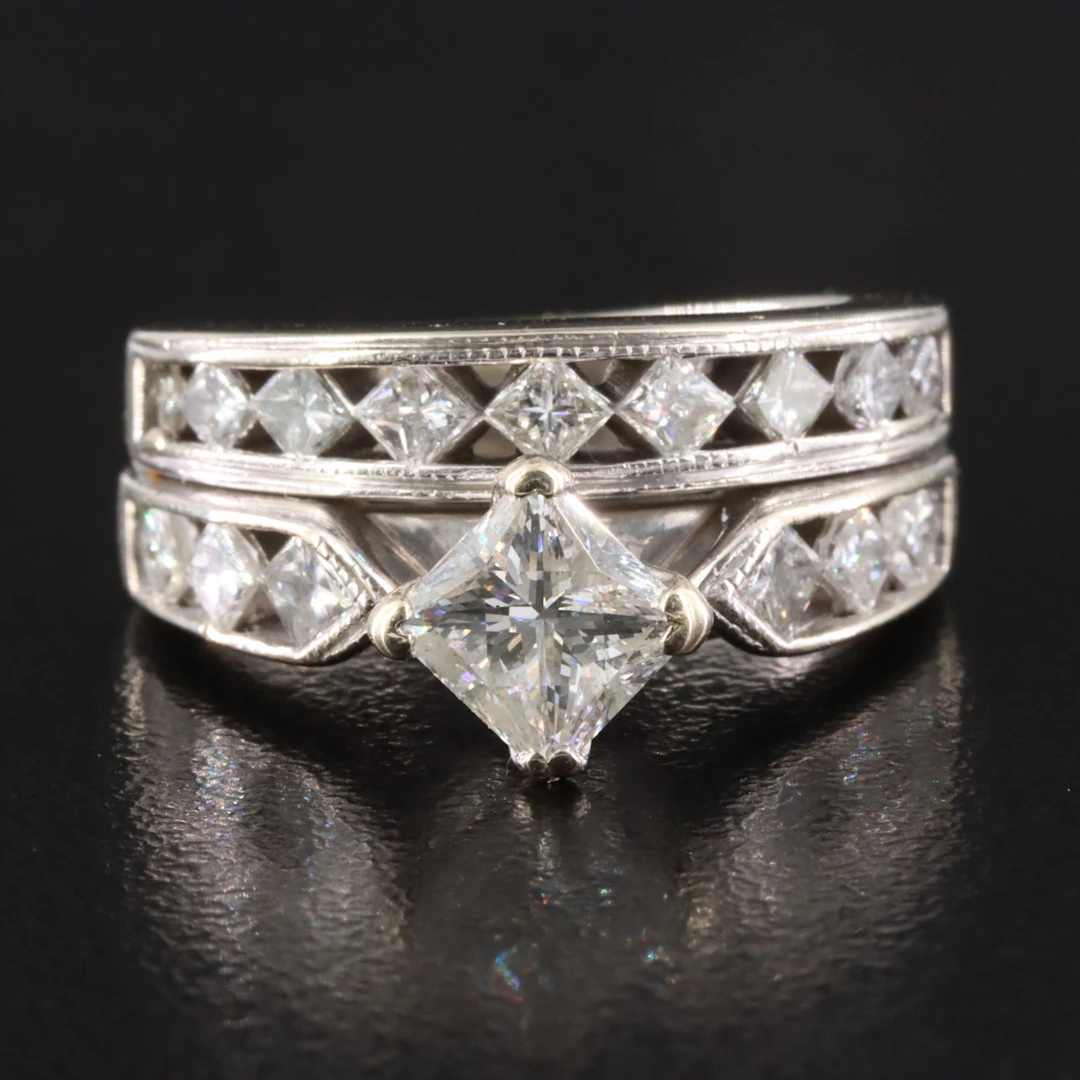 14K 1.79 CTW Diamond Ring with LEO Center and IGI Online Report